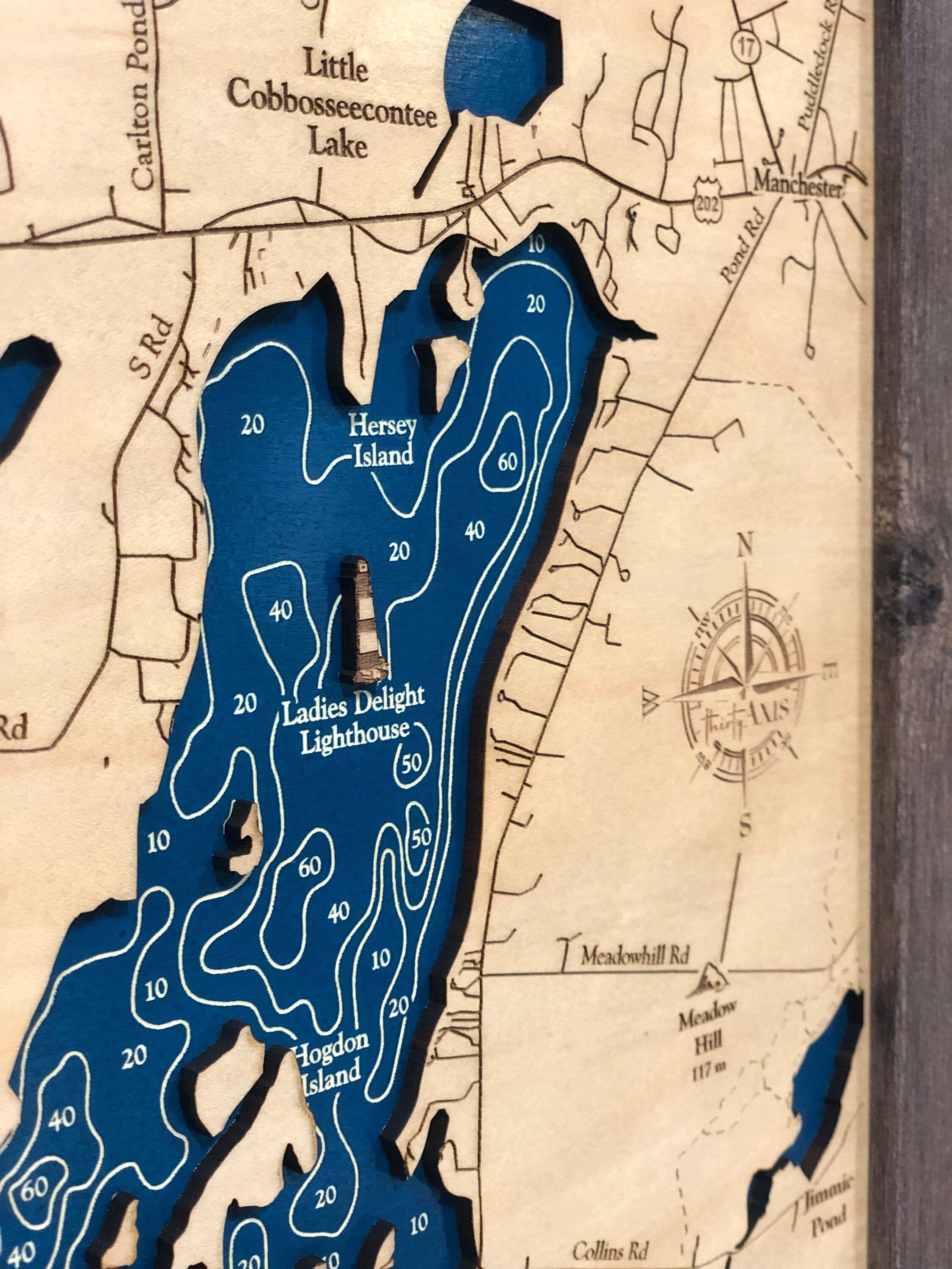 Cobbosseecontee Lake Map