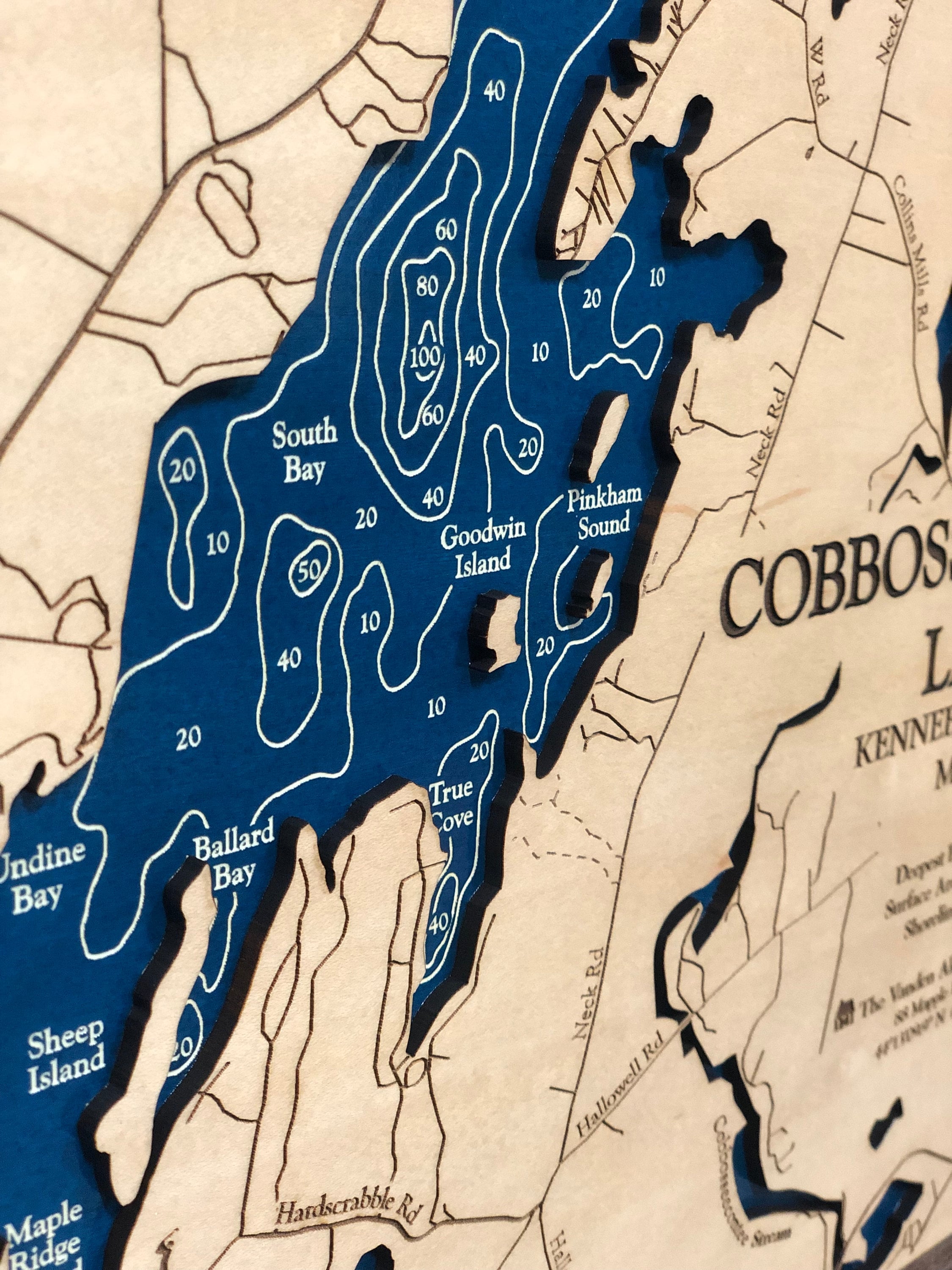 Cobbosseecontee Lake Map