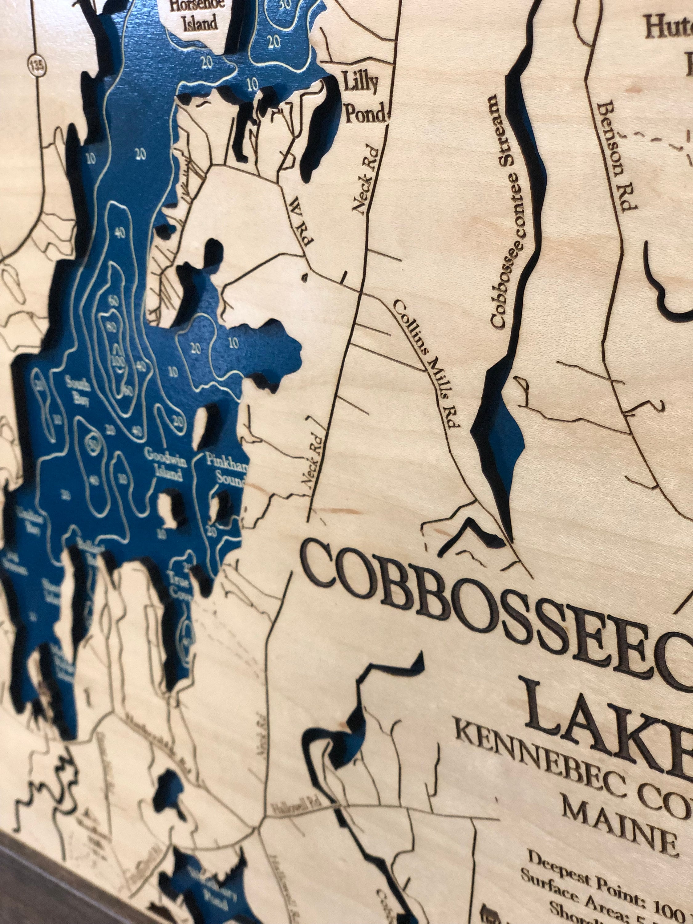 Cobbosseecontee Lake Map