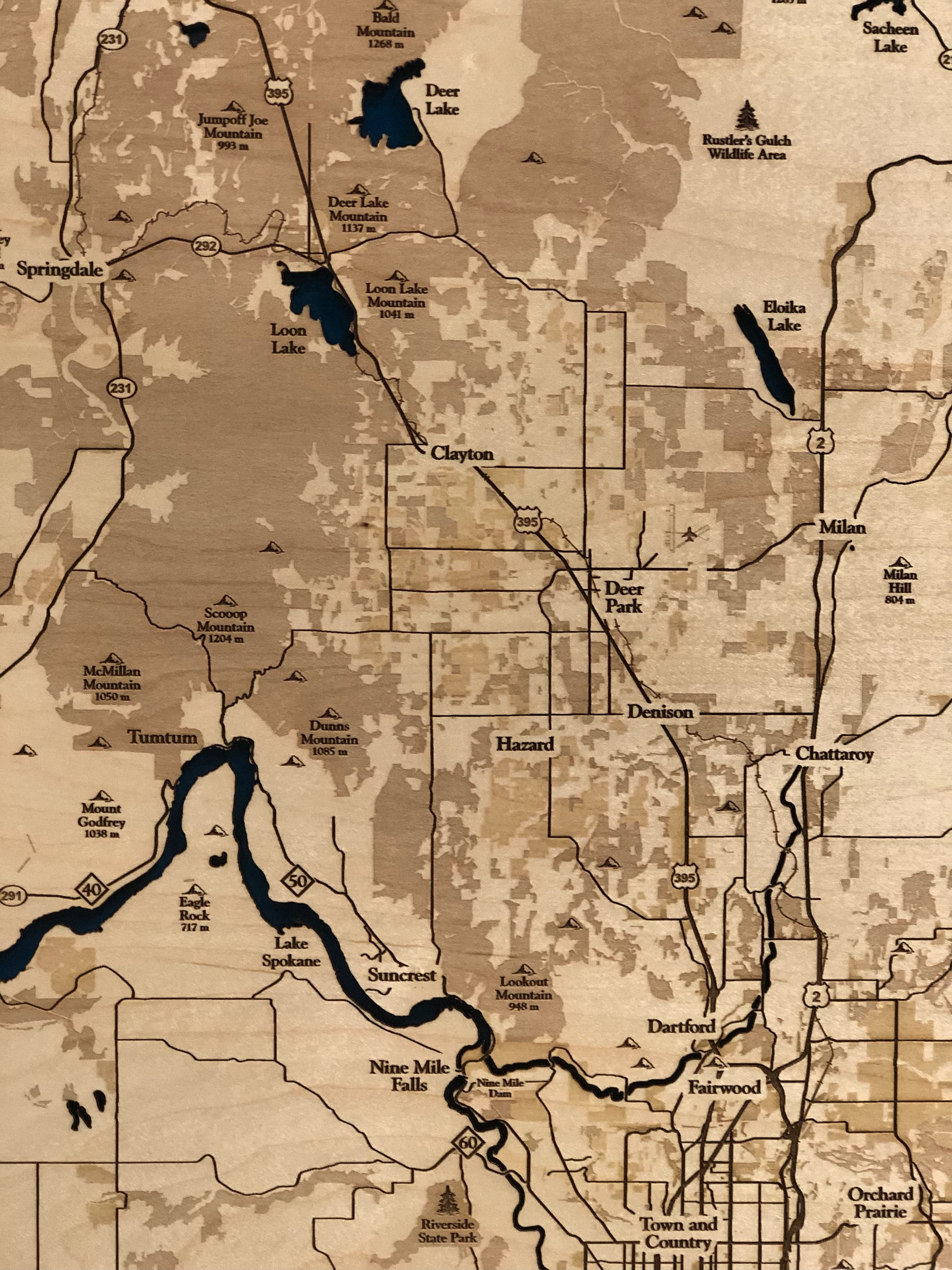 Spokane River Map