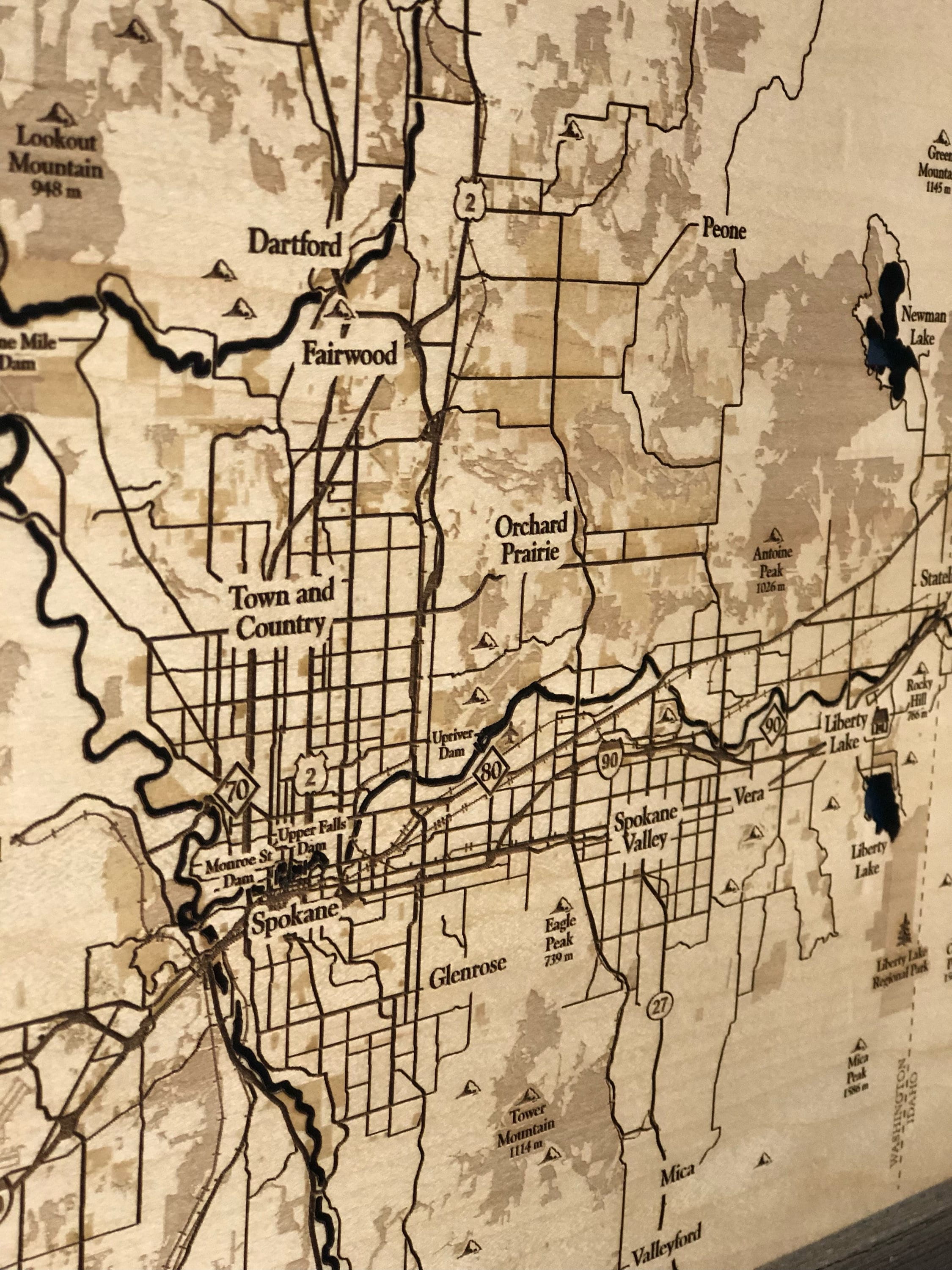 Spokane River Map