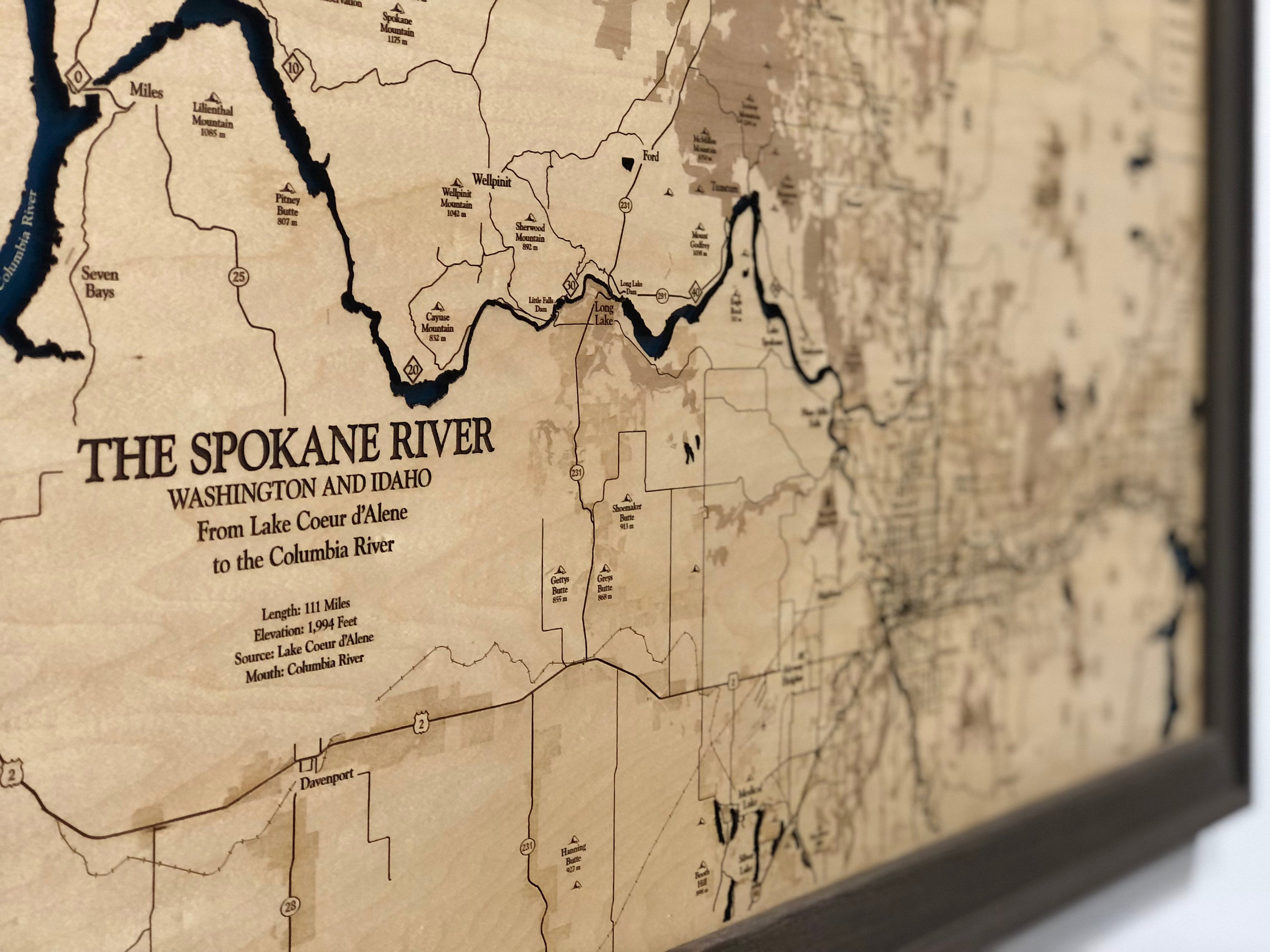 Spokane River Map