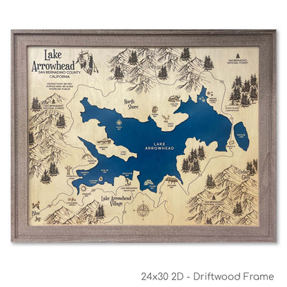 Lake Arrowhead Map with Graphic
