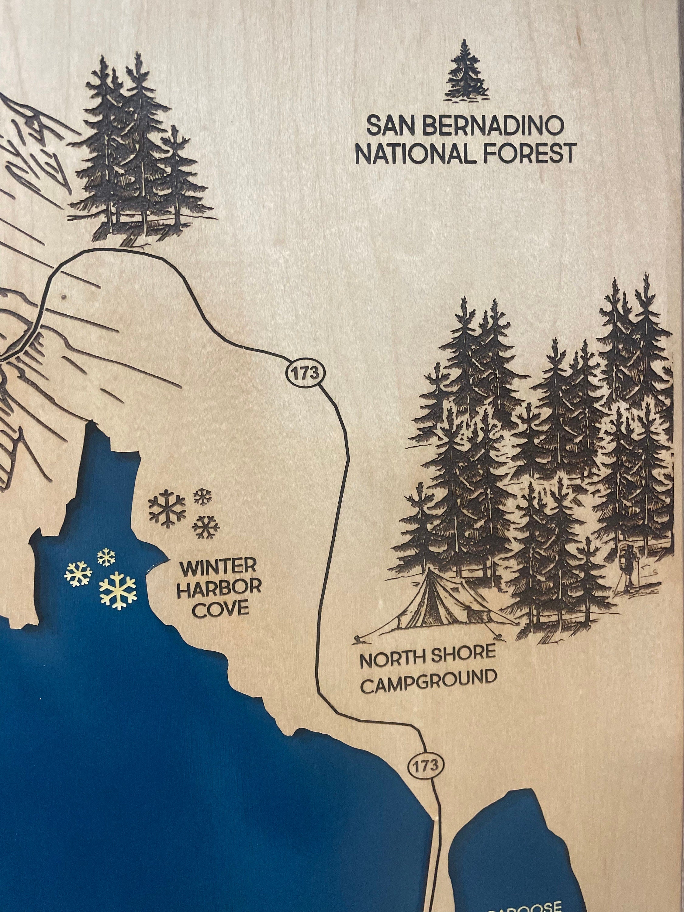 Lake Arrowhead Map with Graphic