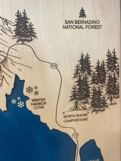 Lake Arrowhead Map with Graphic