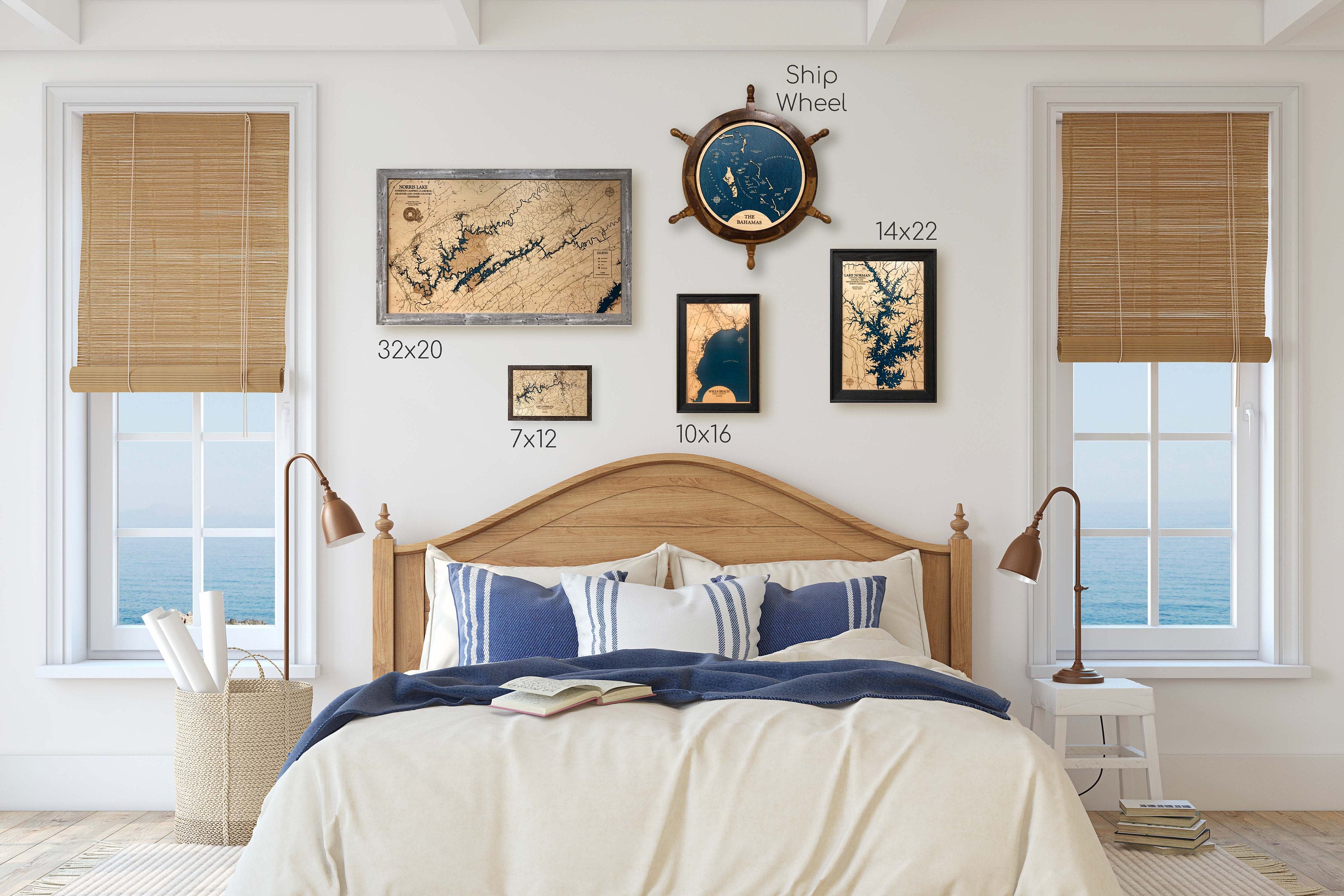 Emerald Isle Map Laser Engraved Wood Map