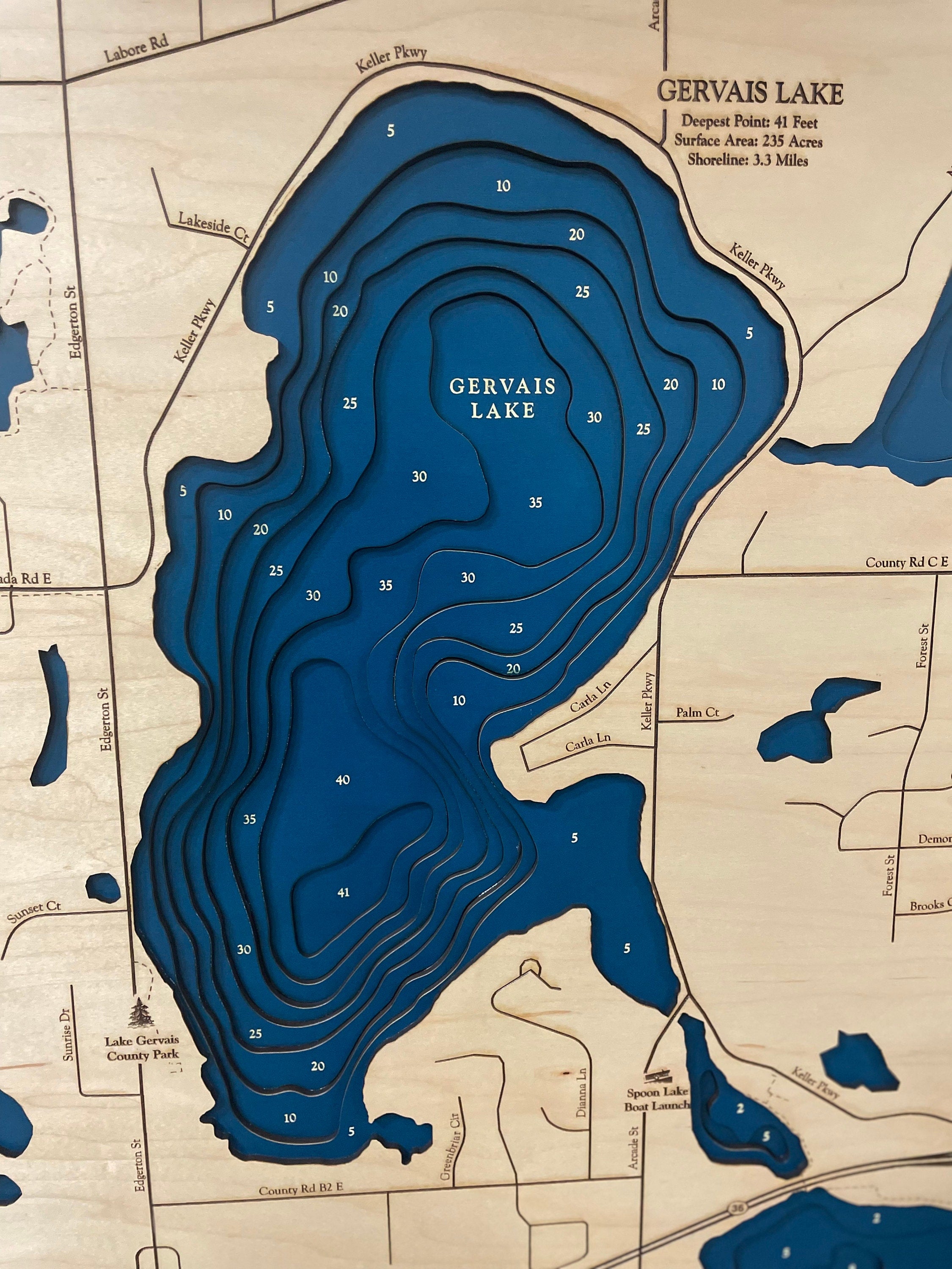 Gervais Lake Map