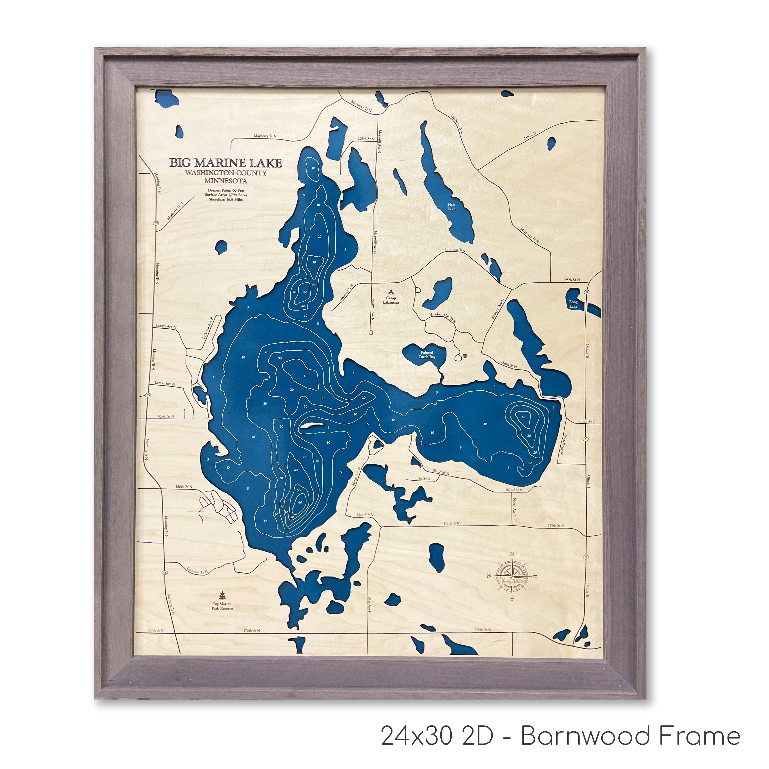 Big Marine Lake Map