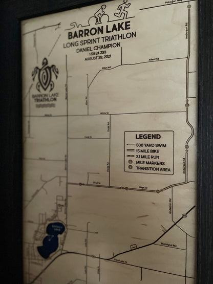 Custom Triathlon Map