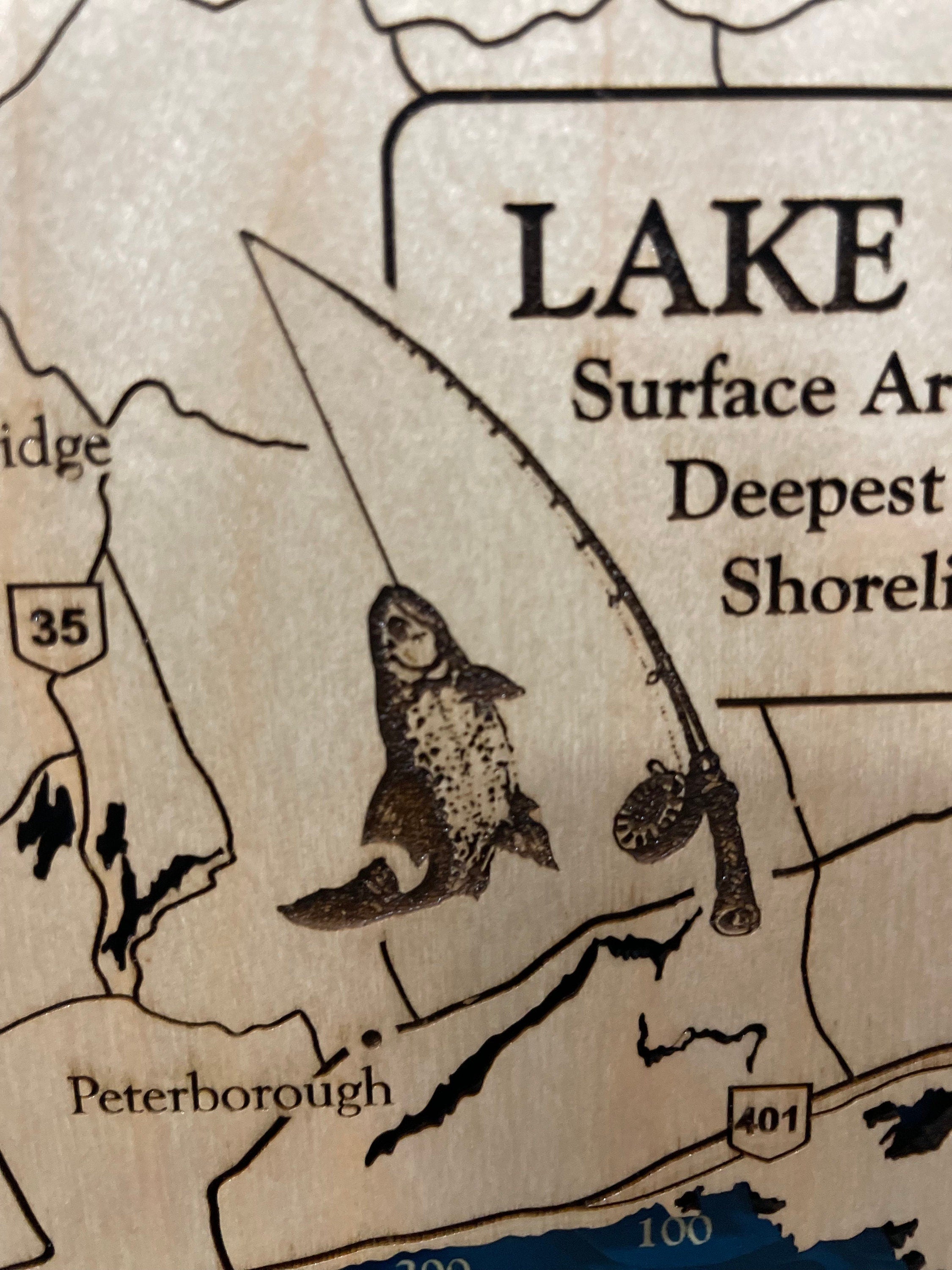 Great Lakes Map with Nautical Graphics