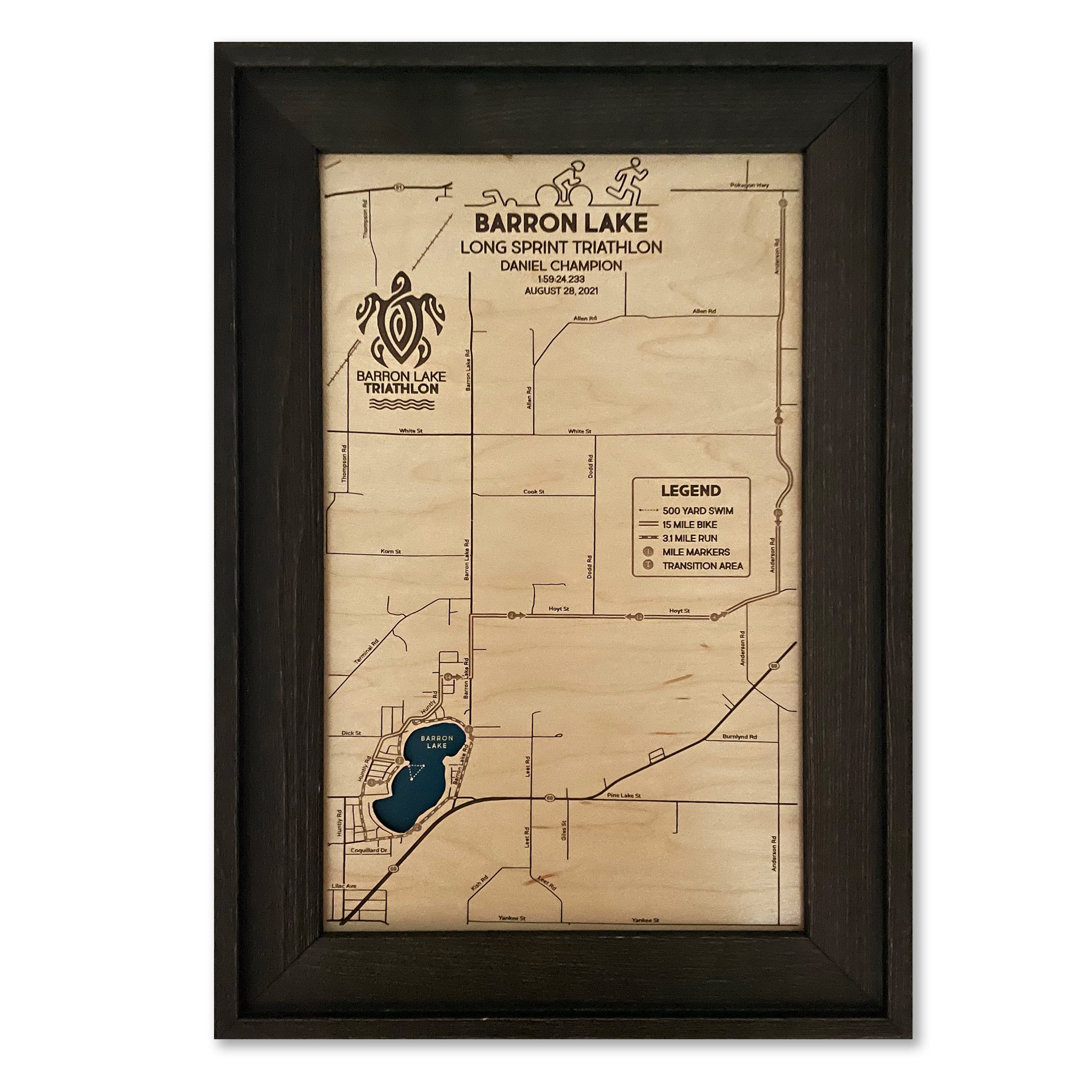 Custom Triathlon Map