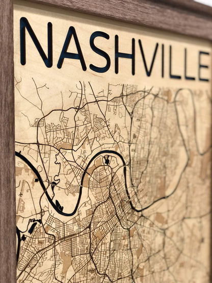 Nashville Wood Map
