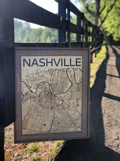 Nashville Wood Map
