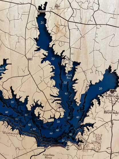 Sam Rayburn Reservoir Map