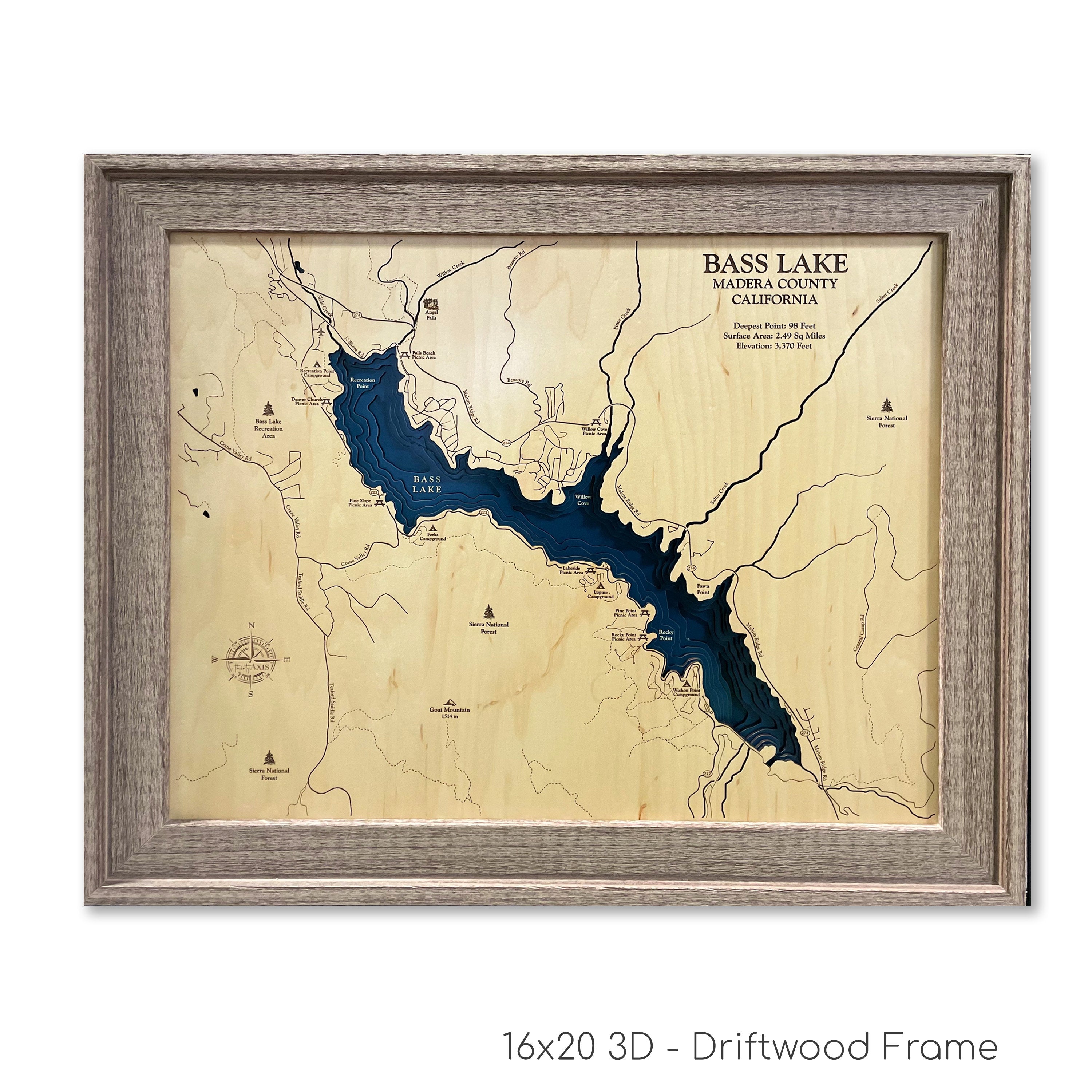 Bass Lake Map