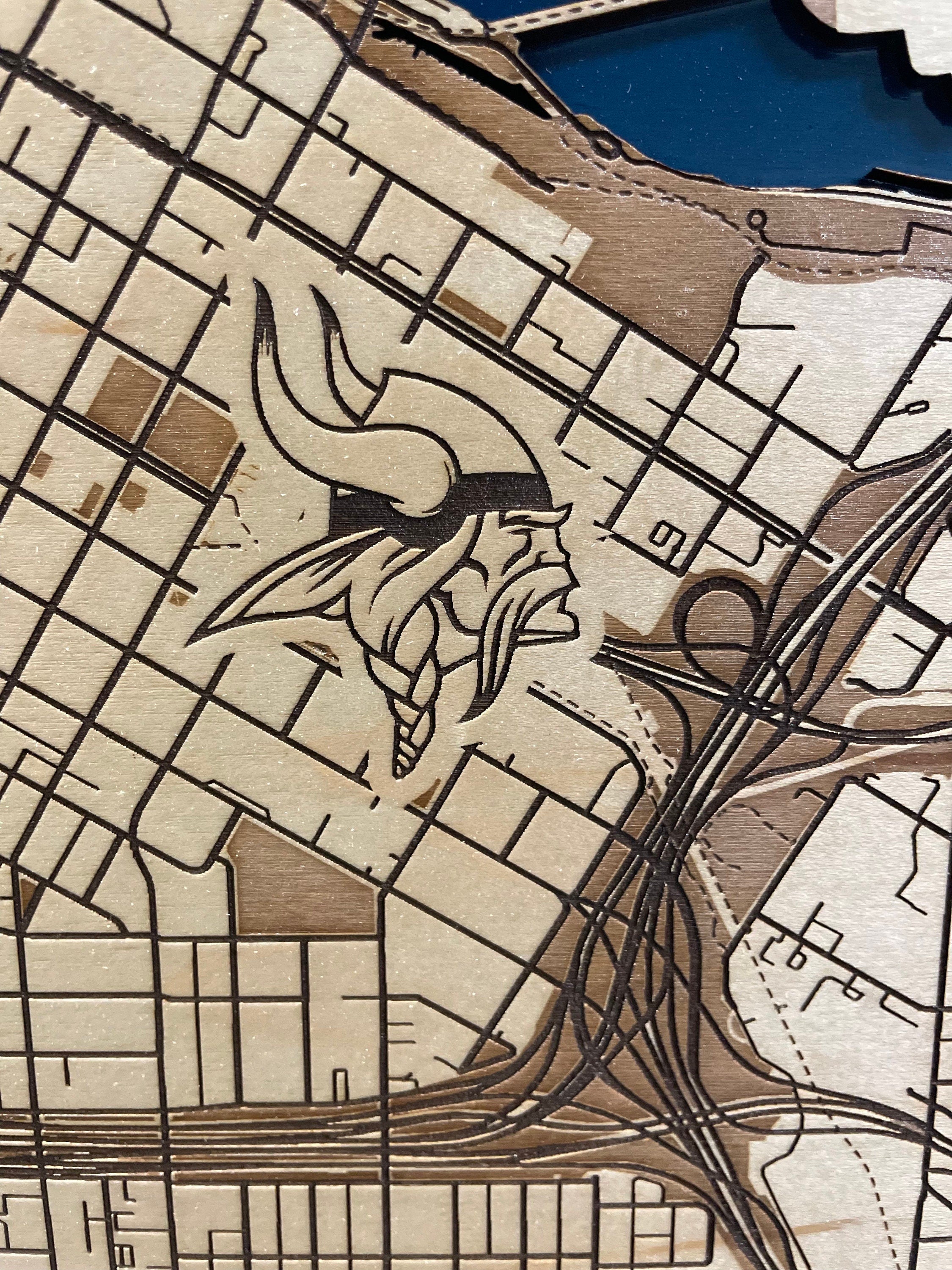 Minneapolis Wood Map
