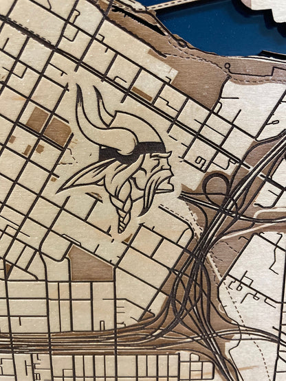 Minneapolis Wood Map