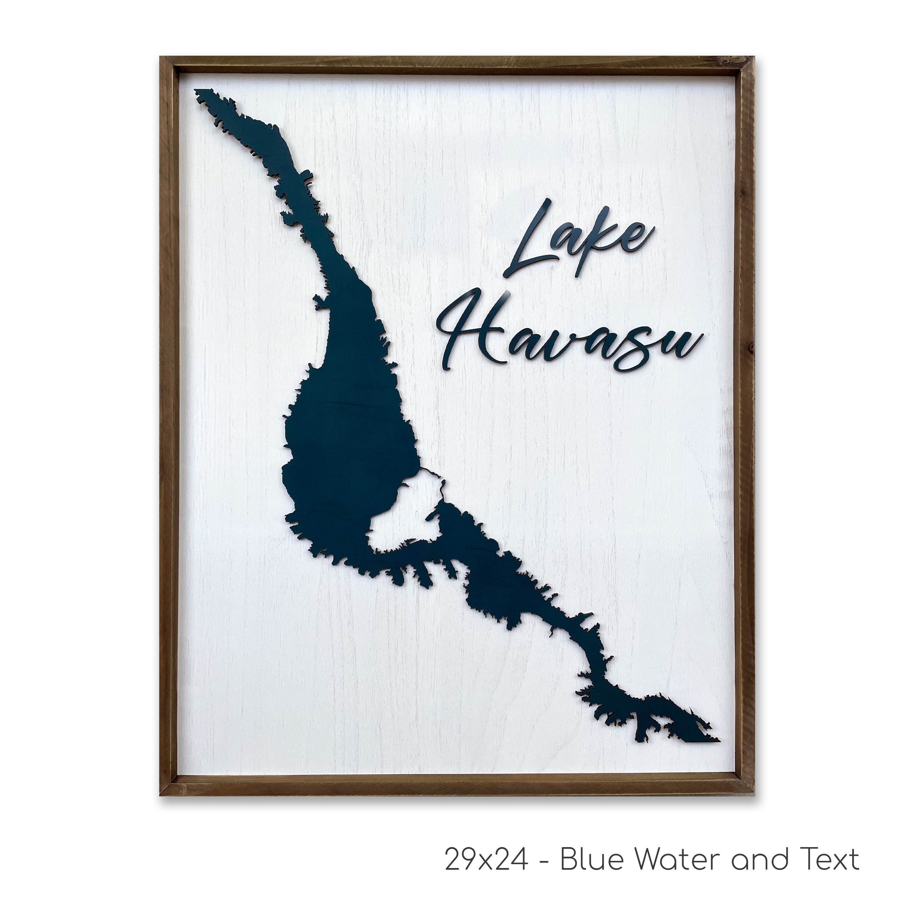 Custom Lake Map Sign