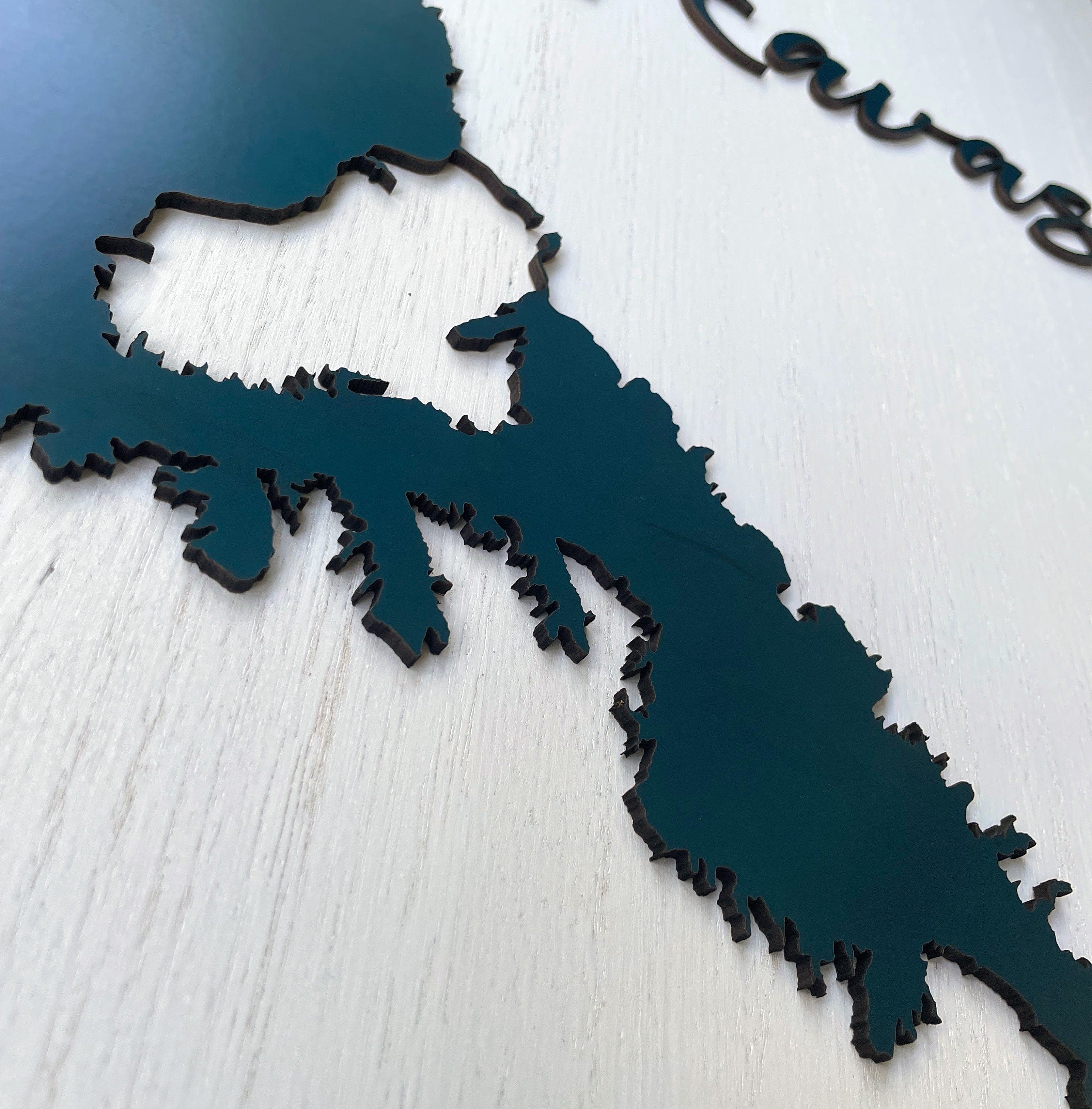 Custom Lake Map Sign