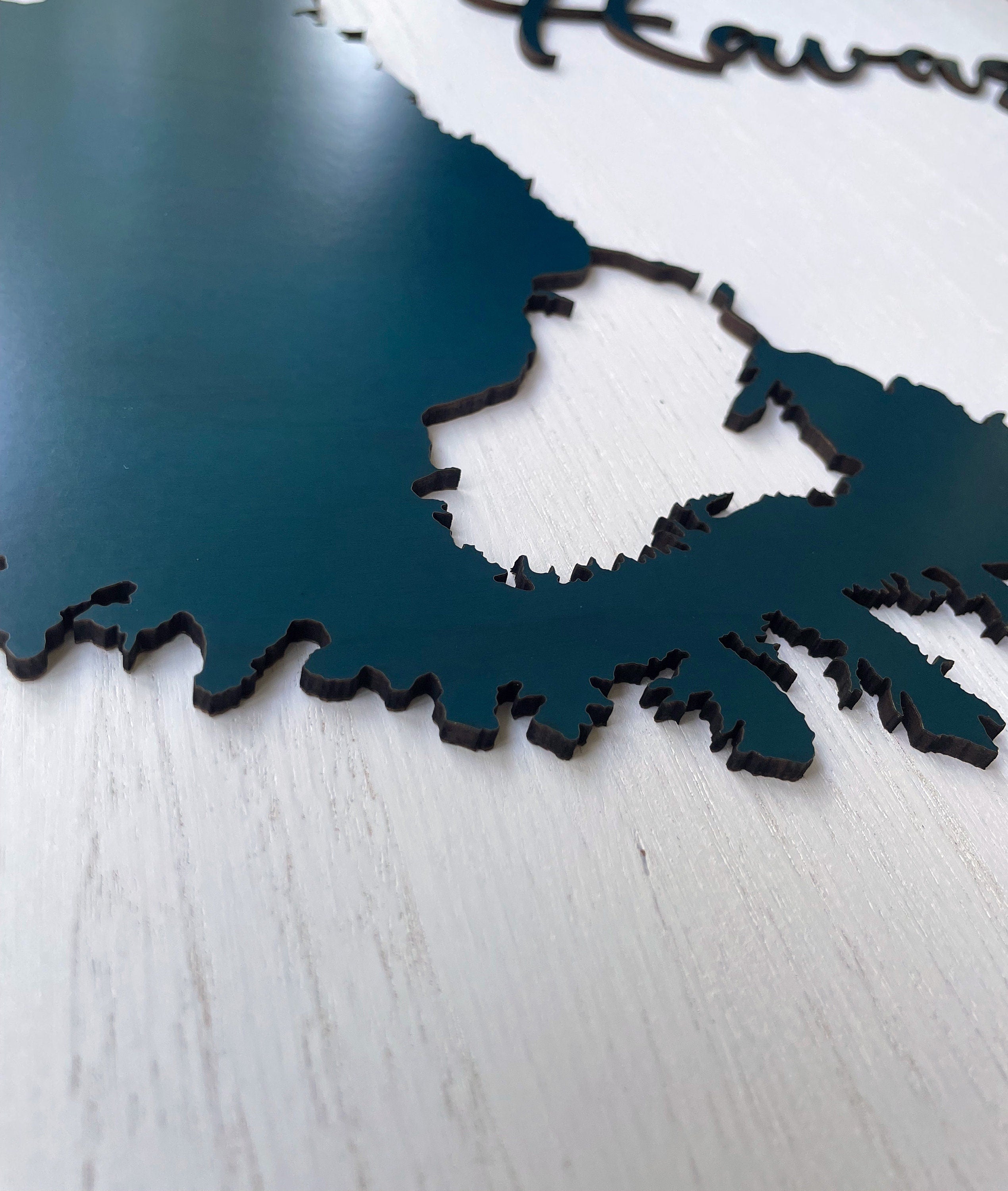 Custom Lake Map Sign