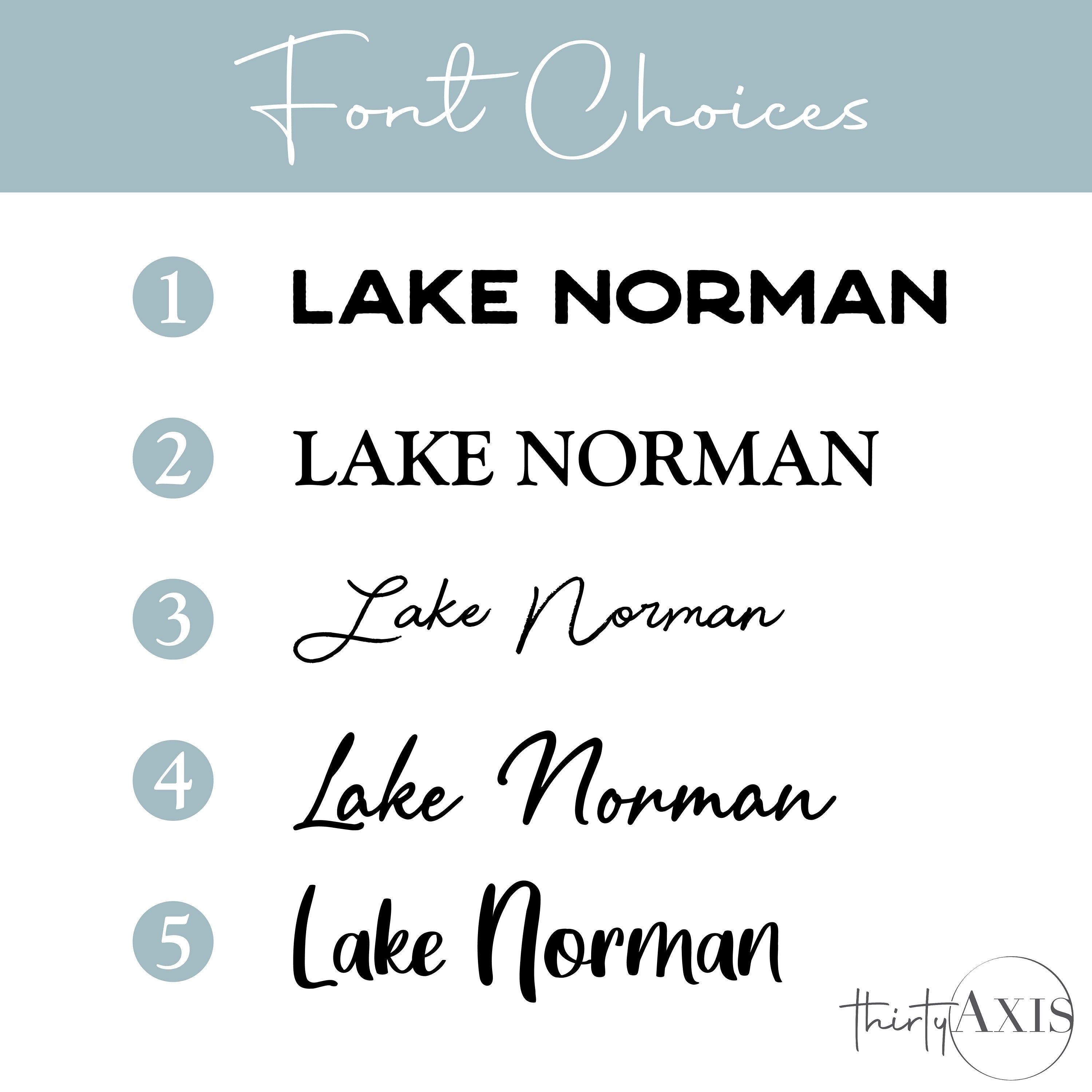 Custom Lake Map Sign