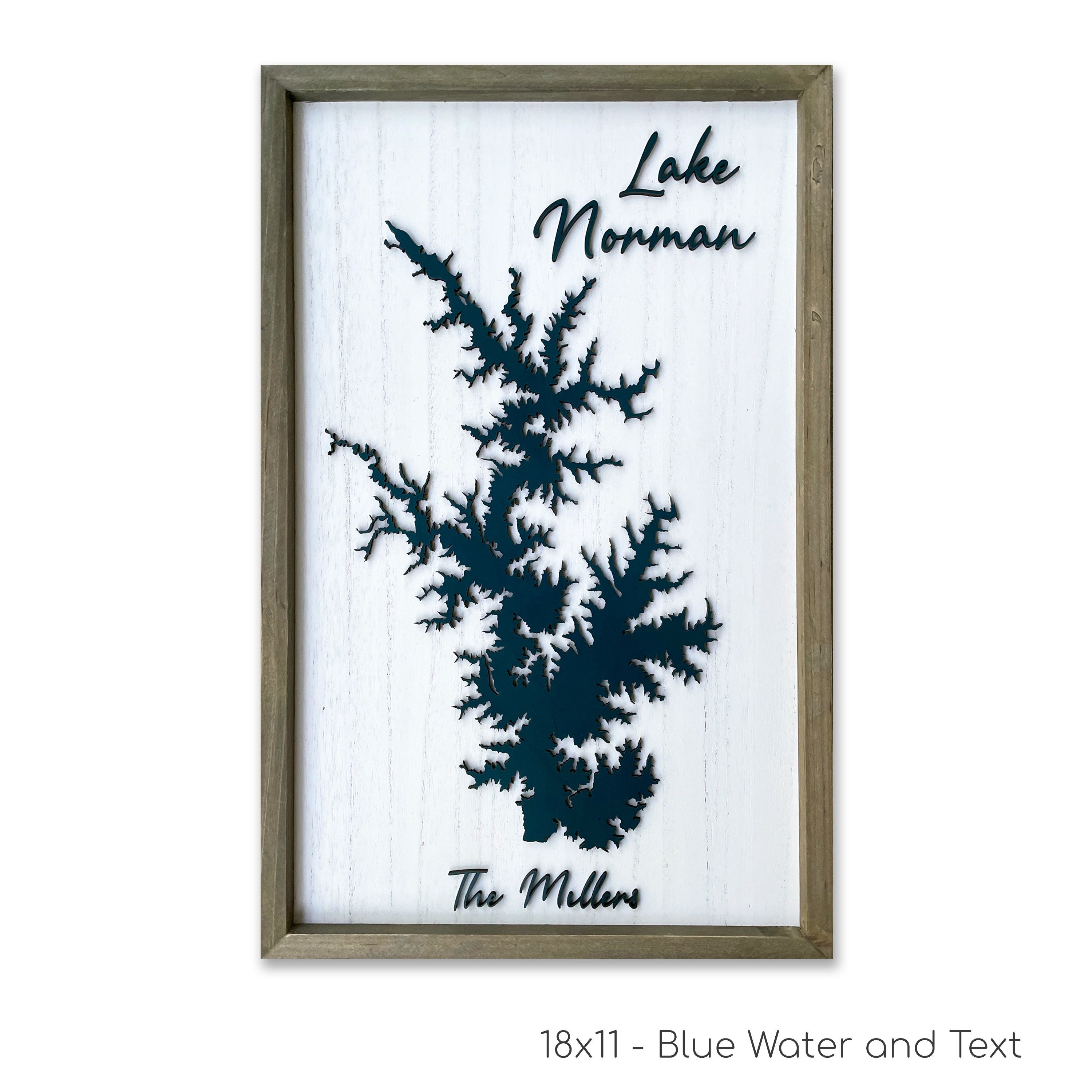 Custom Lake Map Sign