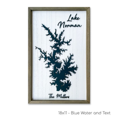 Custom Lake Map Sign