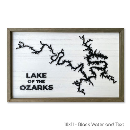 Custom Lake Map Sign