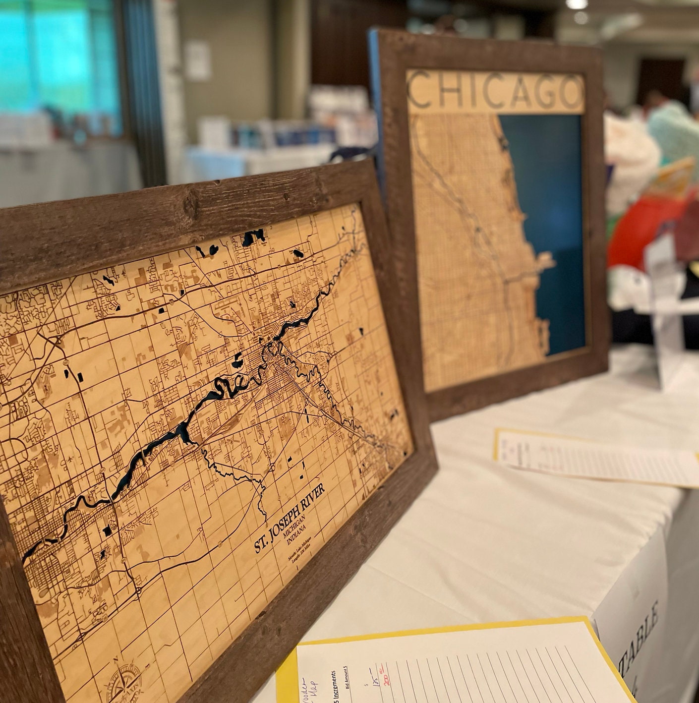 Custom Wood City Map Laser Engraved Wood Map