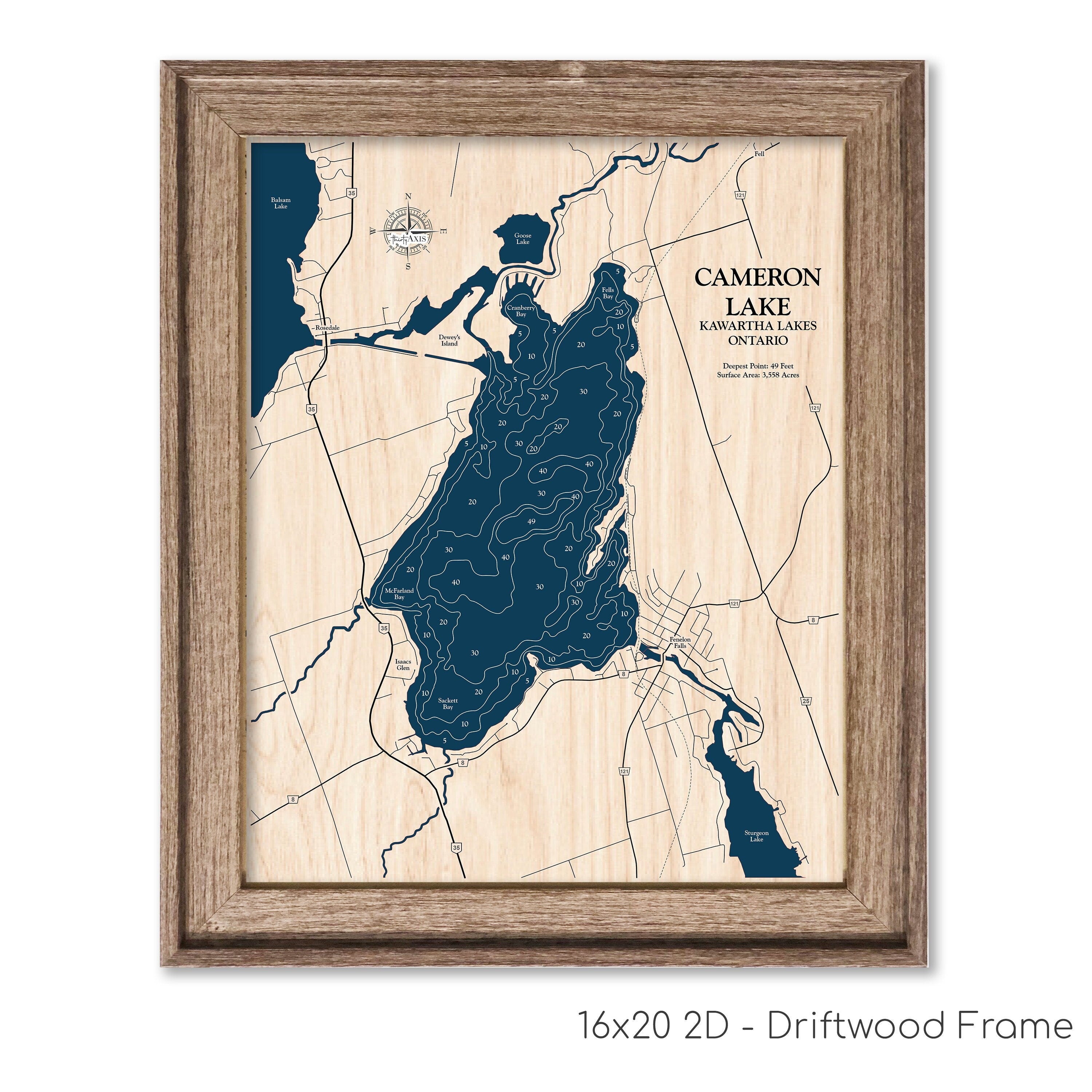 Cameron Lake Map