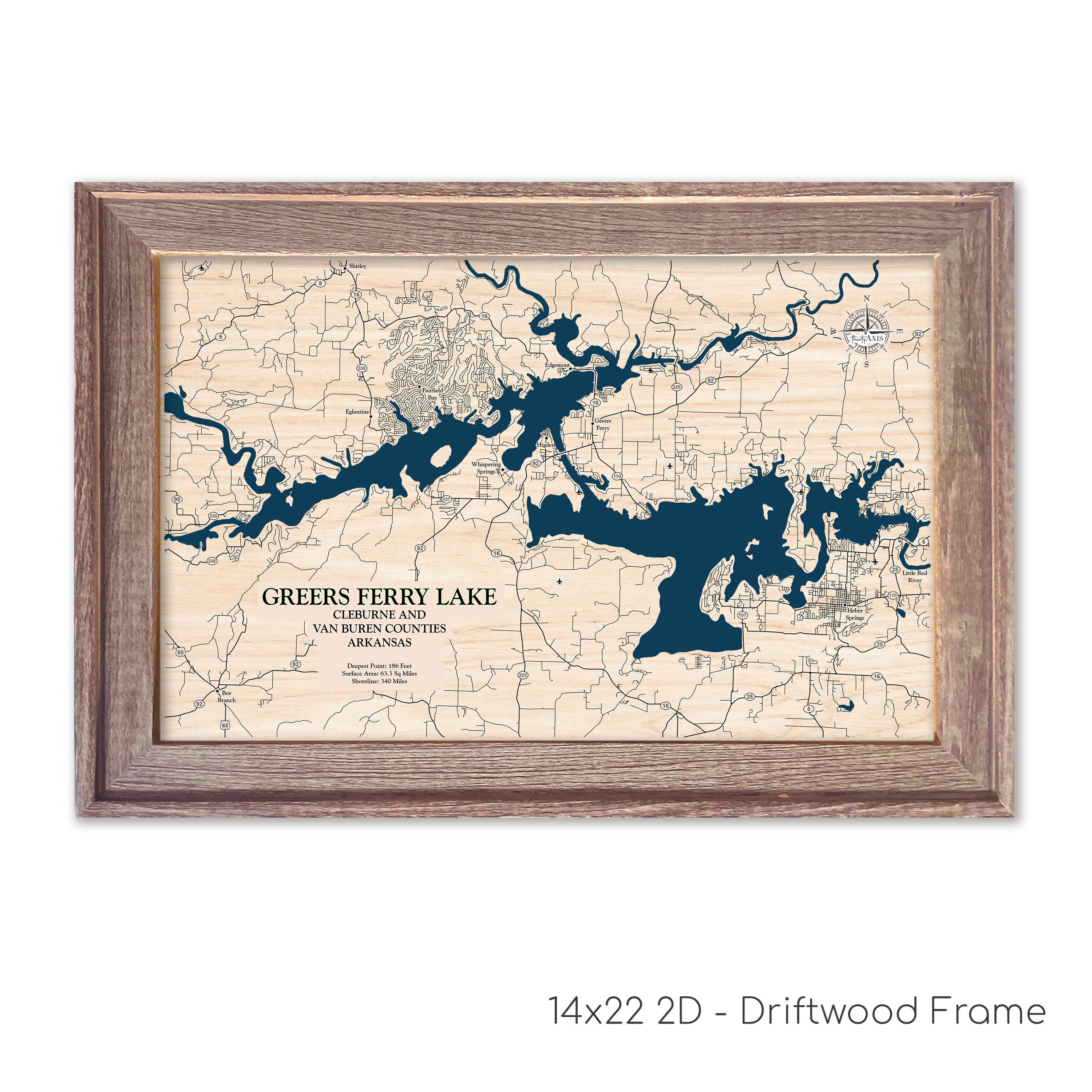 Greers Ferry Lake Map