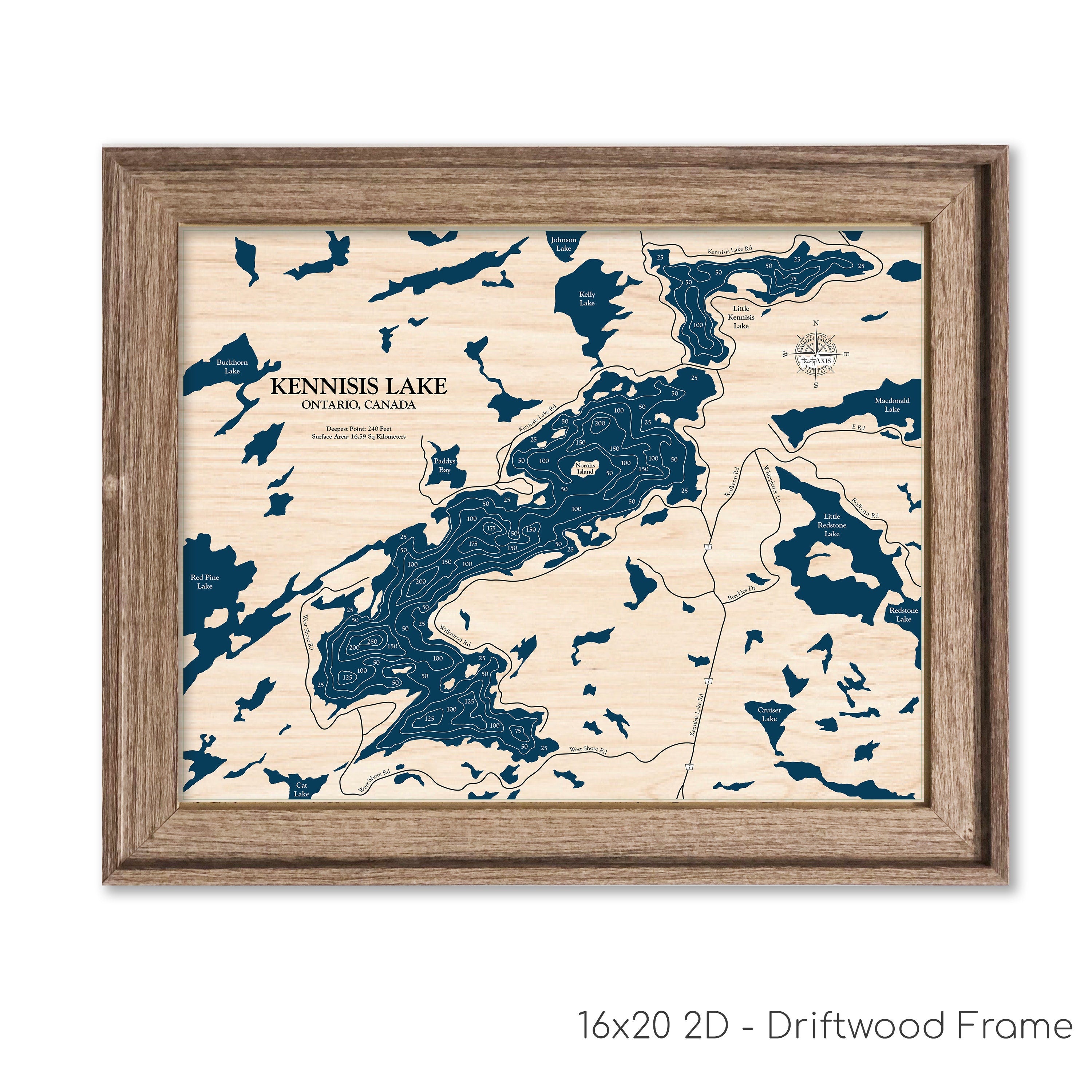 Kennisis Lake Map