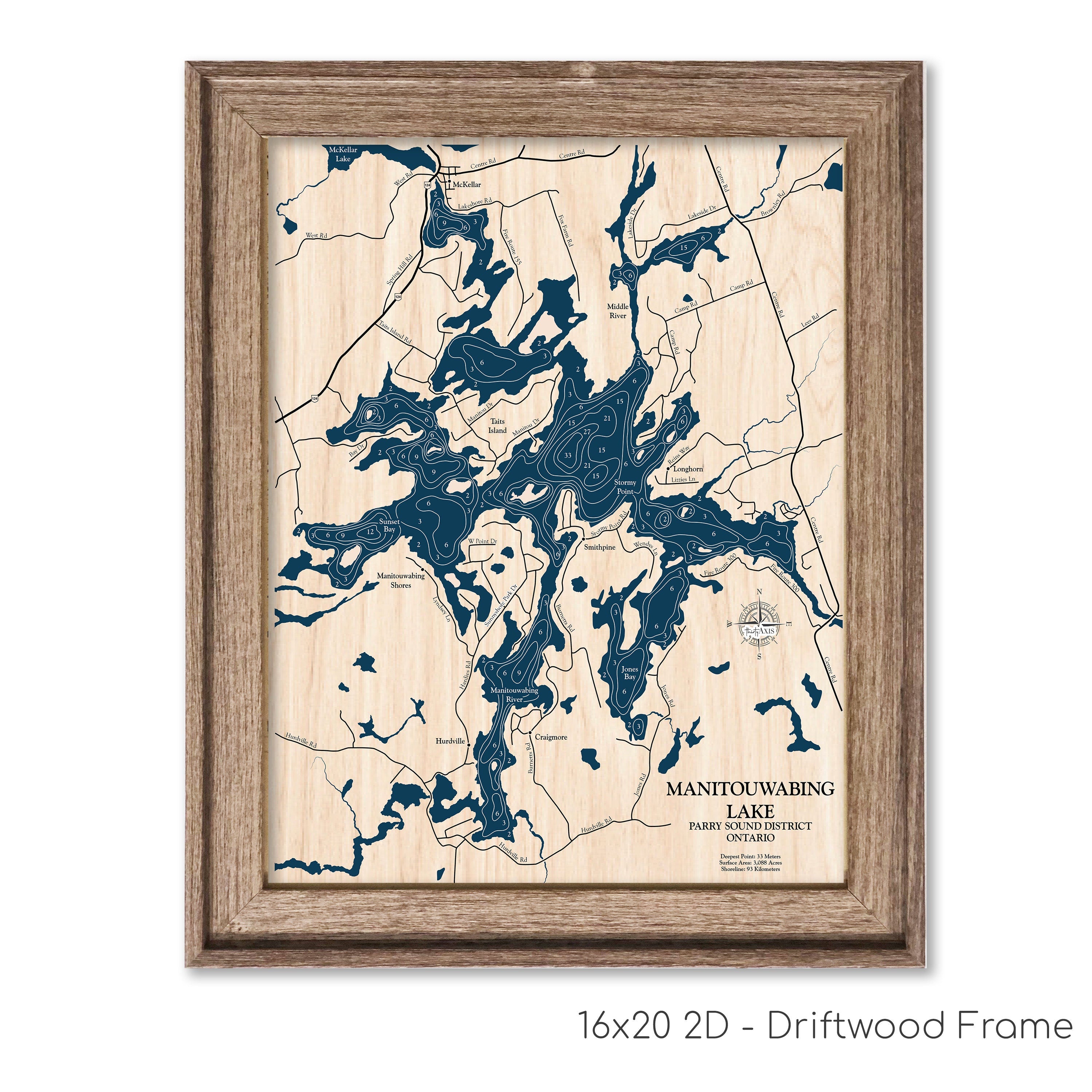 Manitouwabing Lake Map