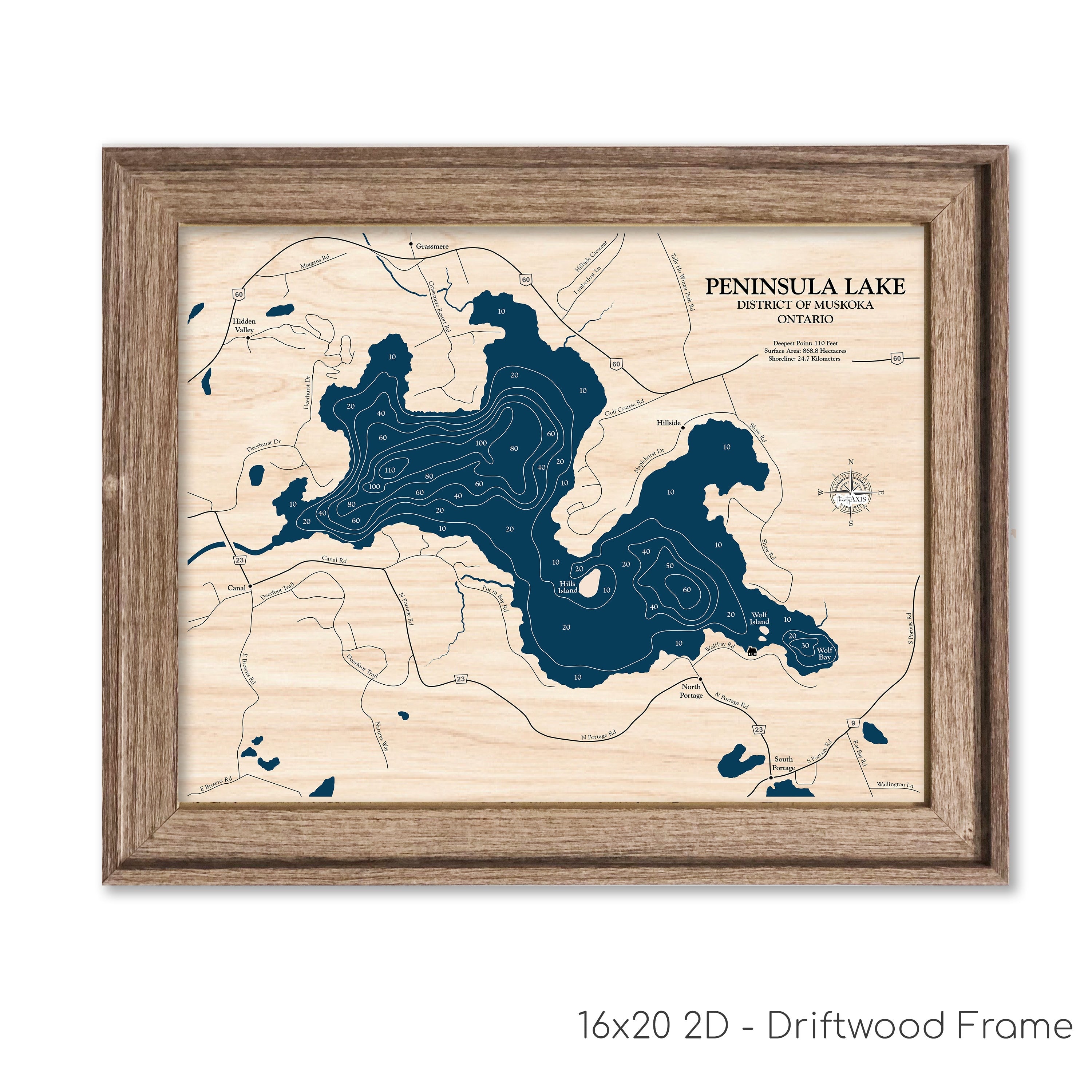 Peninsula Lake Map