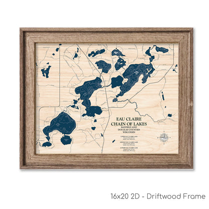 Eau Claire Chain of Lakes Map