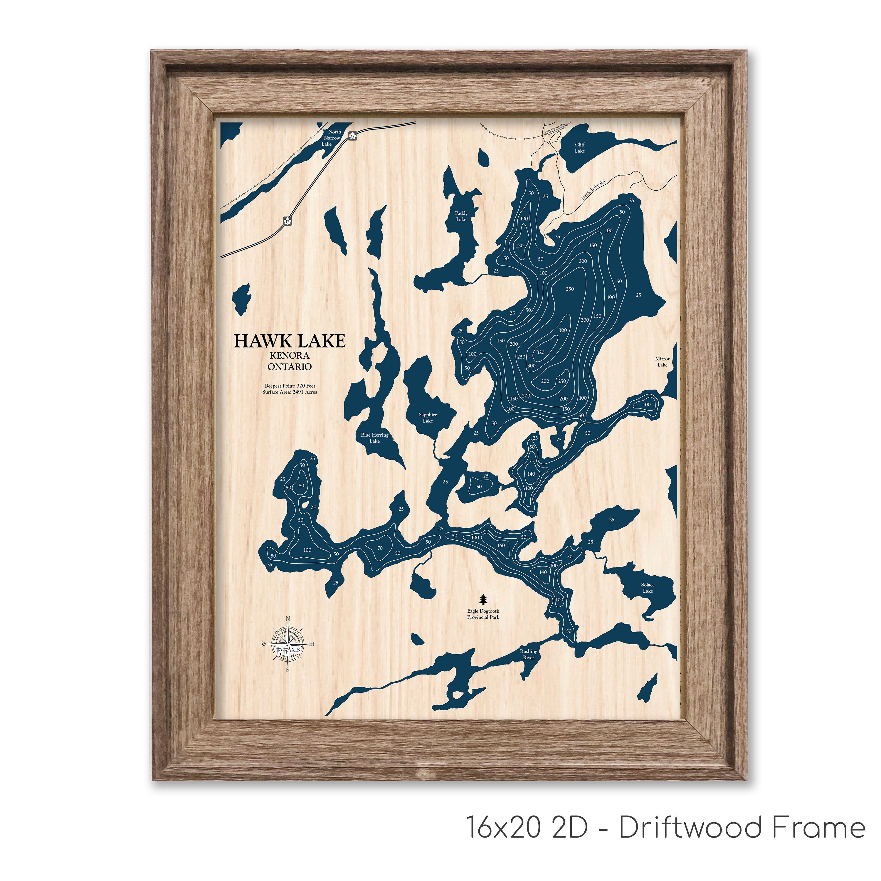 Hawk Lake Map
