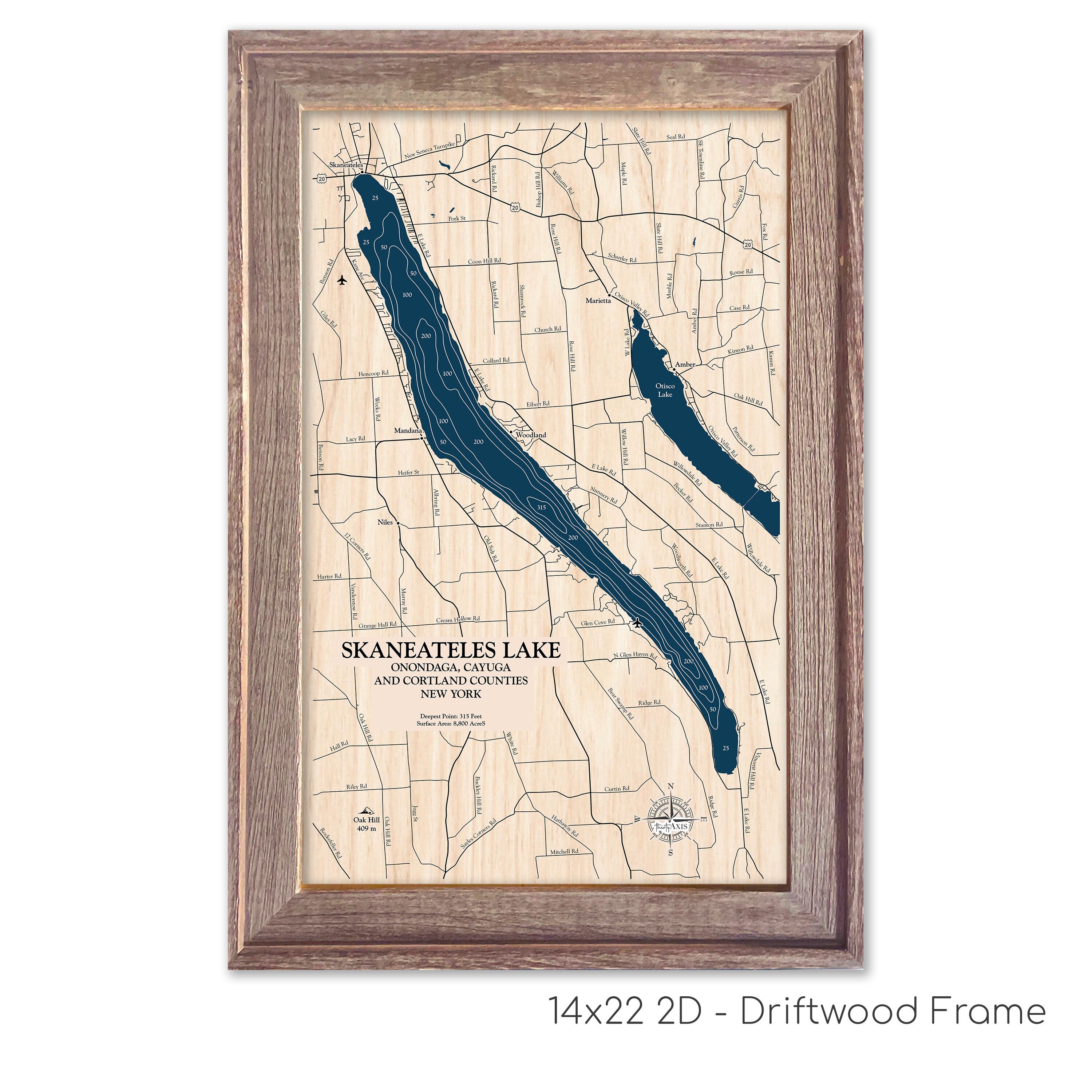 Skaneateles Lake Map