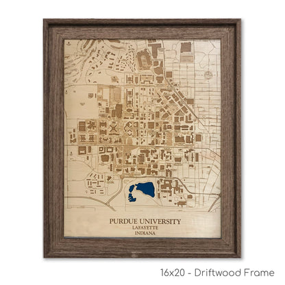 Custom Wood Campus Map