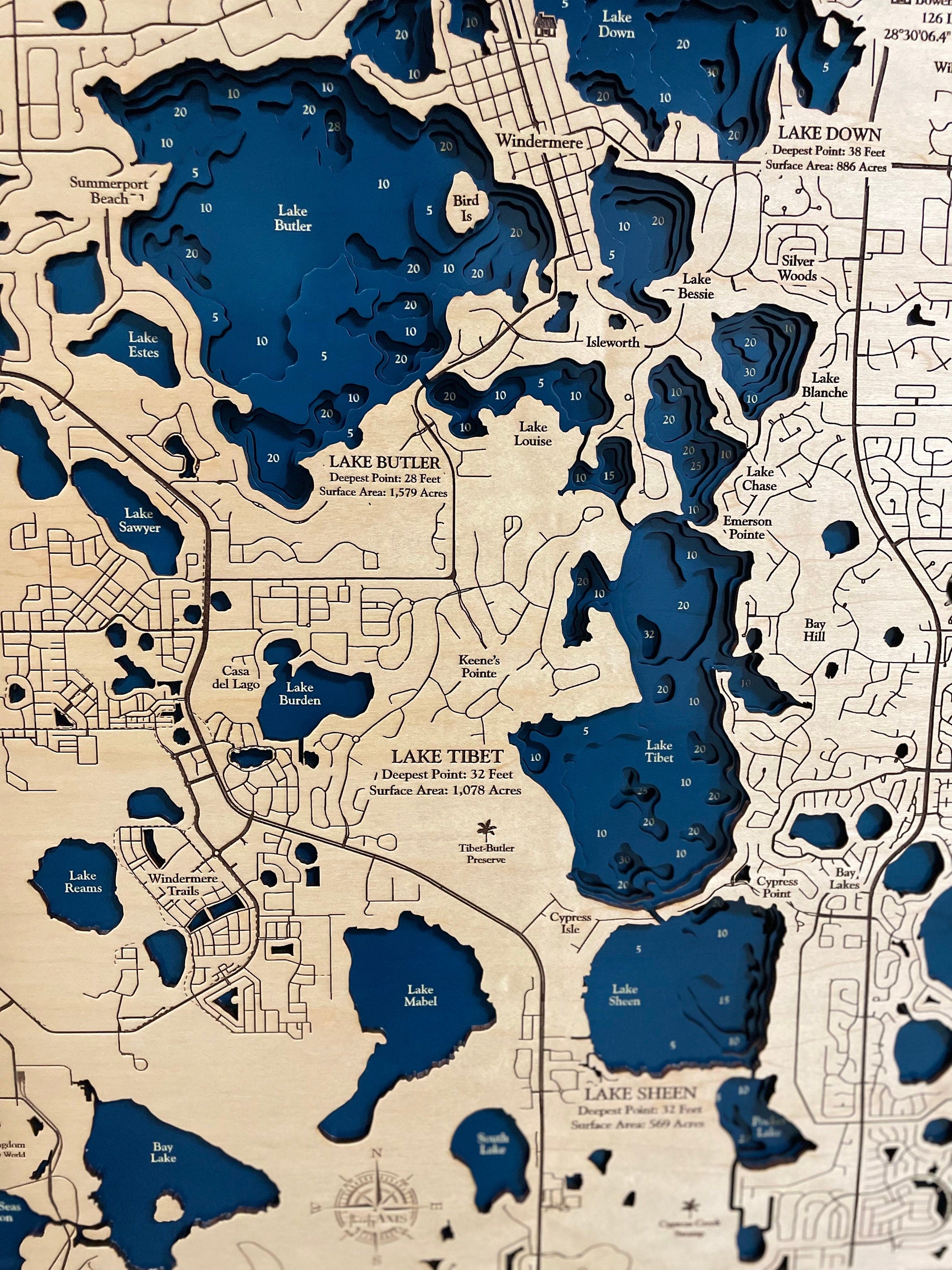 Windermere Chain of Lakes Map