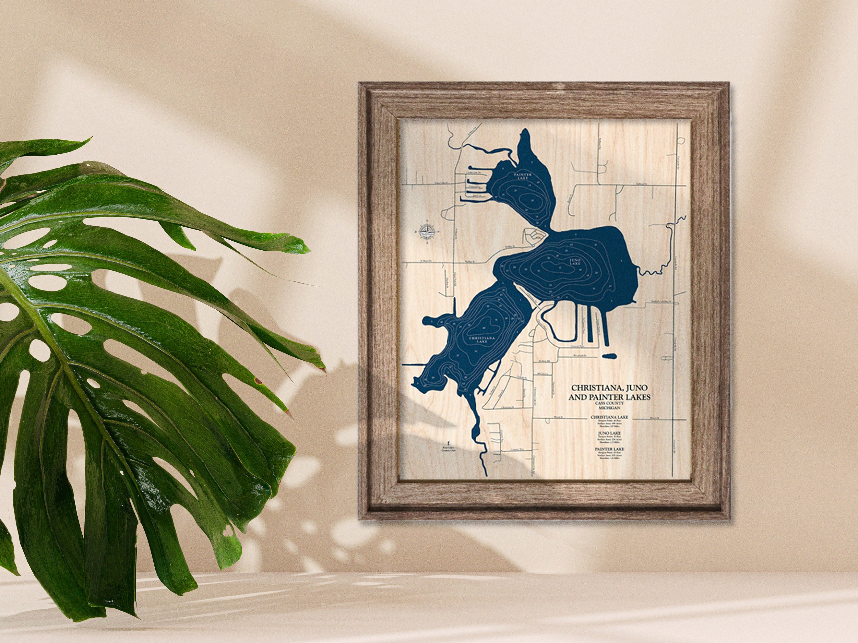 Custom Wood Lake Art