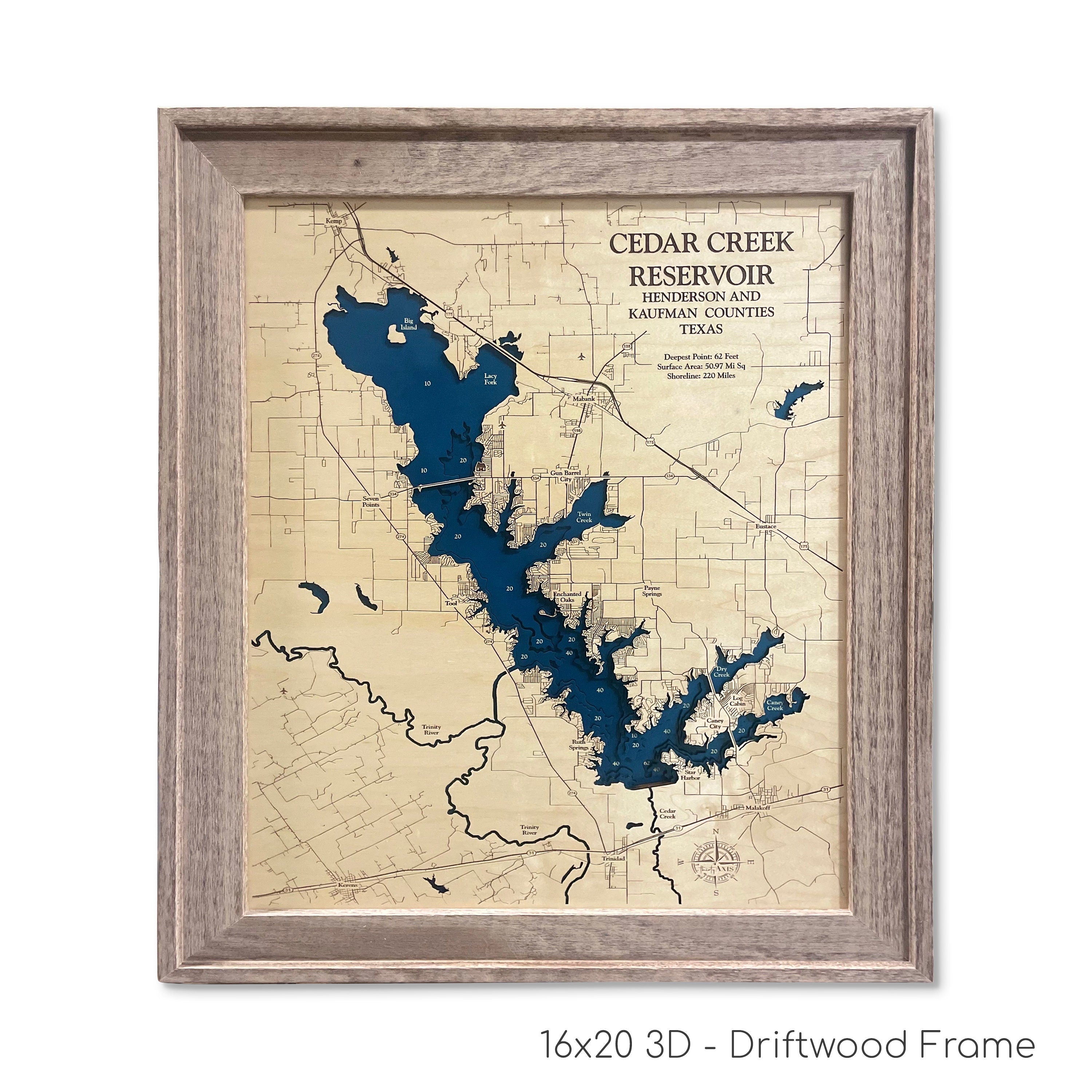 Cedar Creek Lake Map