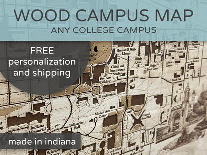 Custom Wood Campus Map