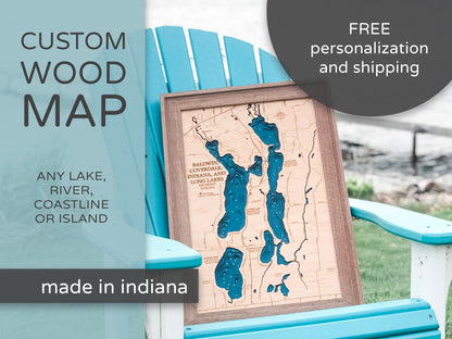 Custom Wood Lake Art