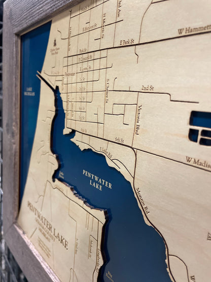 Pentwater Lake Map