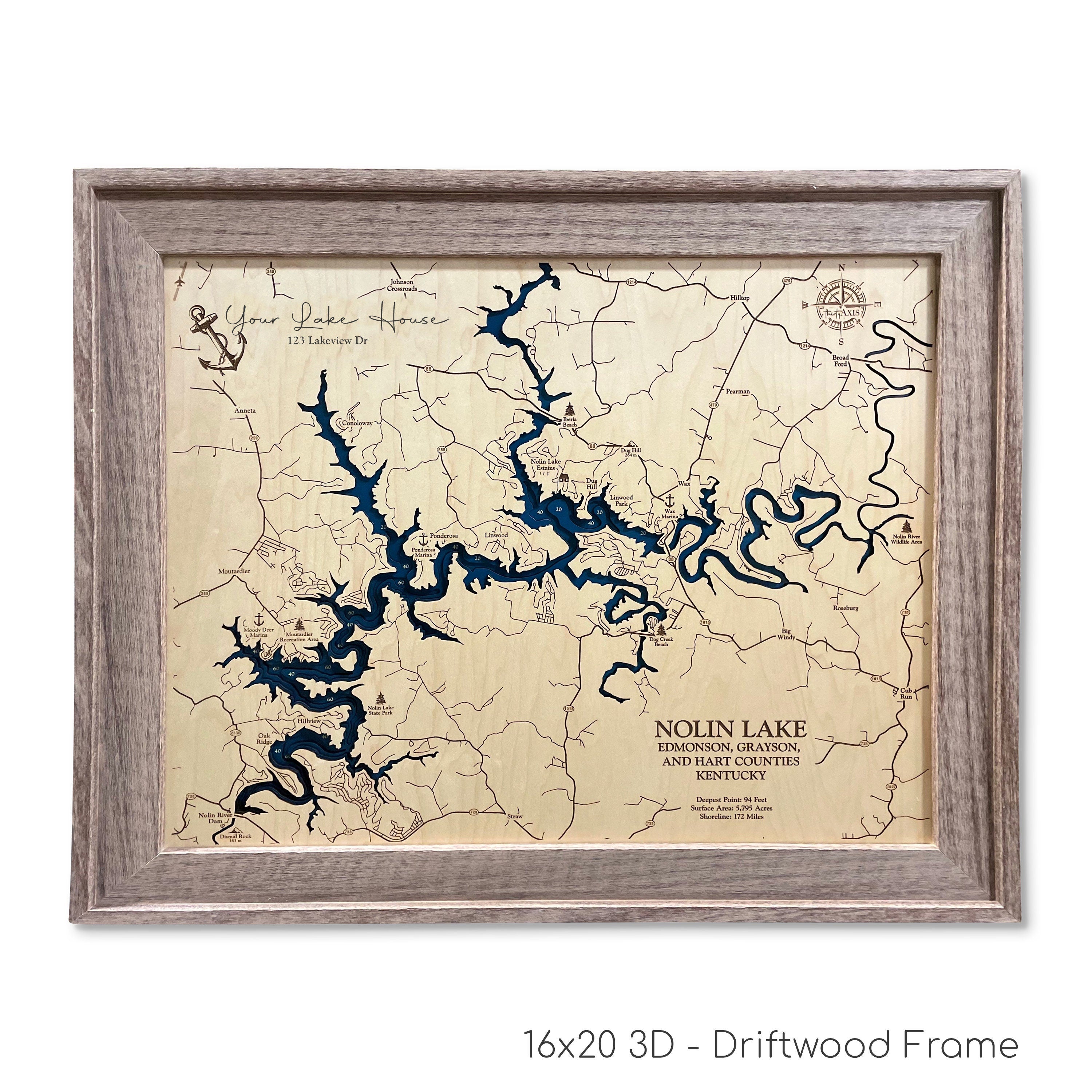 Nolin Lake Map