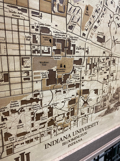 Custom Wood Campus Map