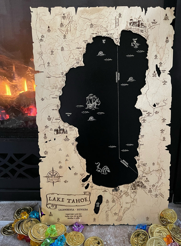 Custom Wood Map Laser Engraved Wood Map