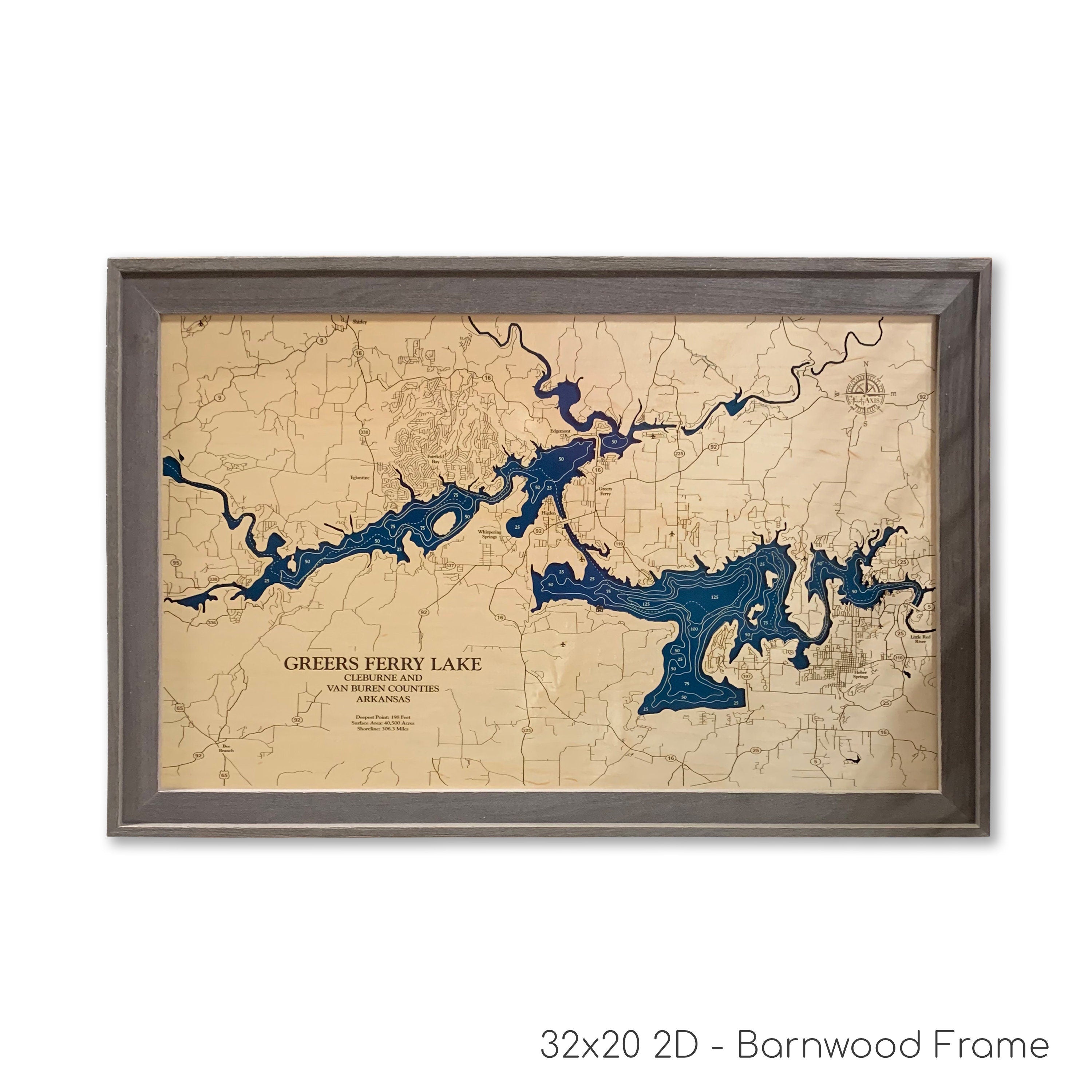 Greers Ferry Lake Map