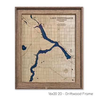 Lake Diefenbaker Map