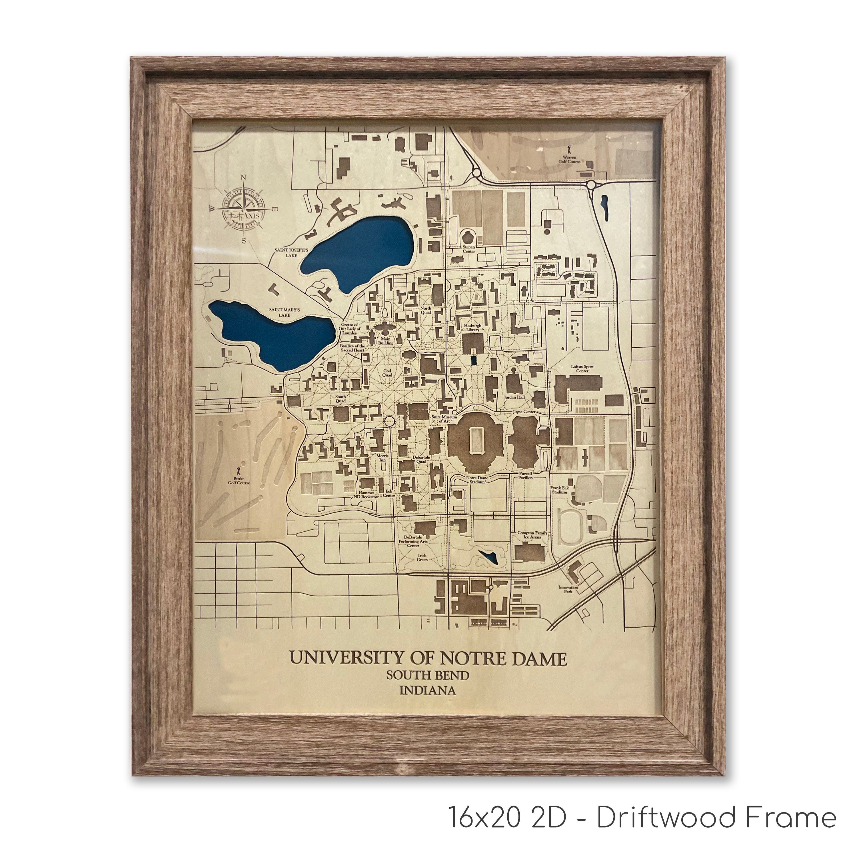 Custom Wood Campus Map